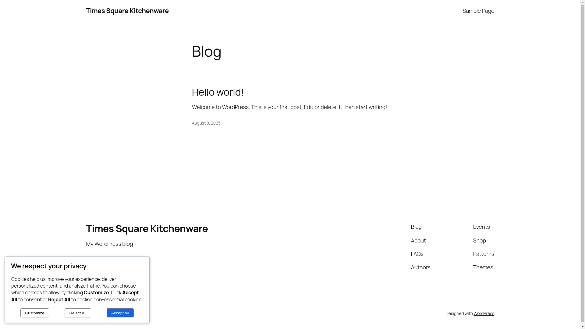 website screenshot of https://timessquarekitchenware.co.ke/