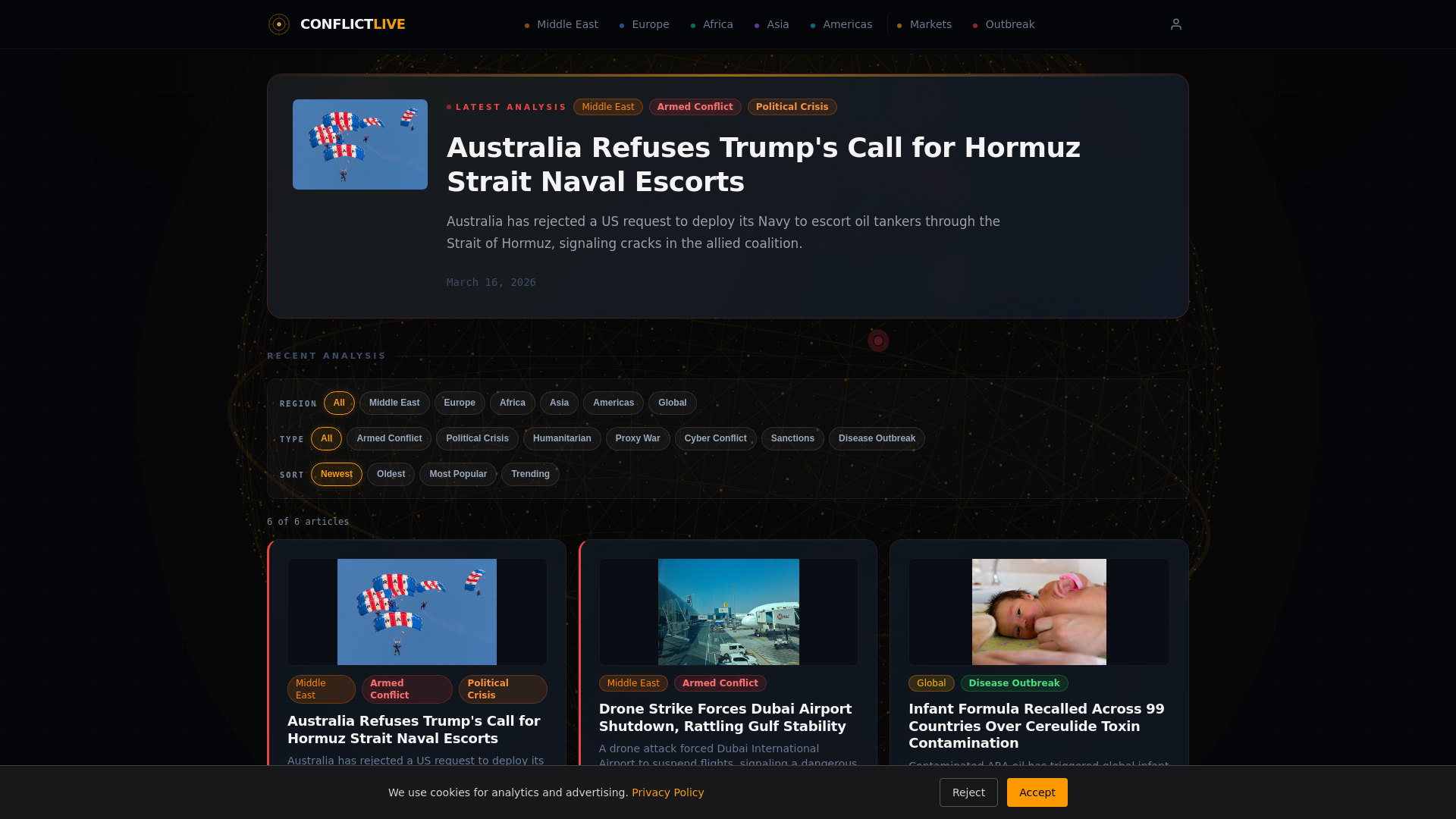 website screenshot of https://conflictlive.pages.dev/