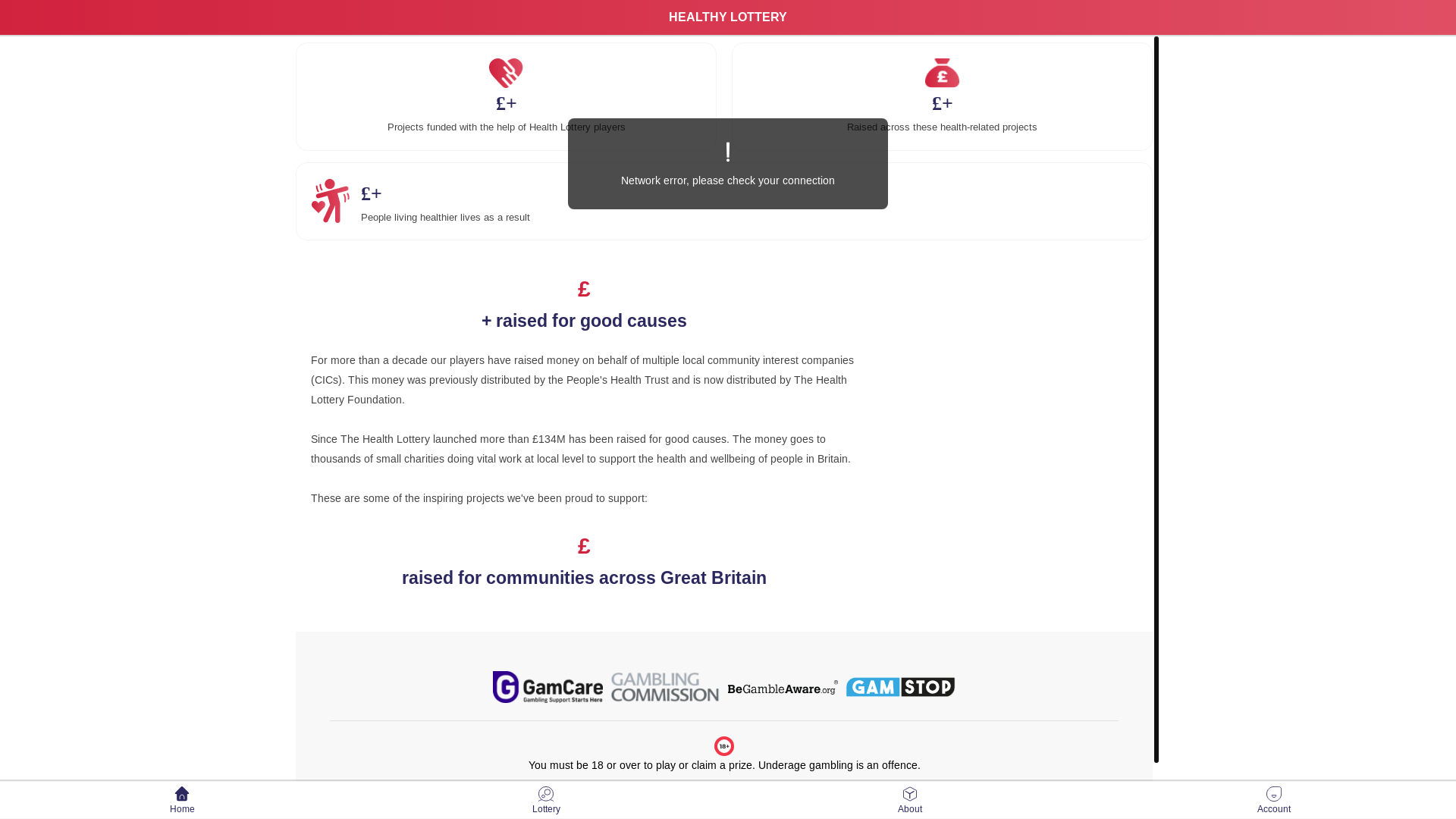 website screenshot of https://healthlottery-online.pages.dev/