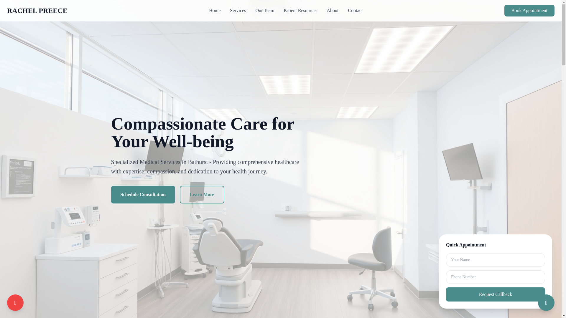 website screenshot of https://rachel-preecex.pro/