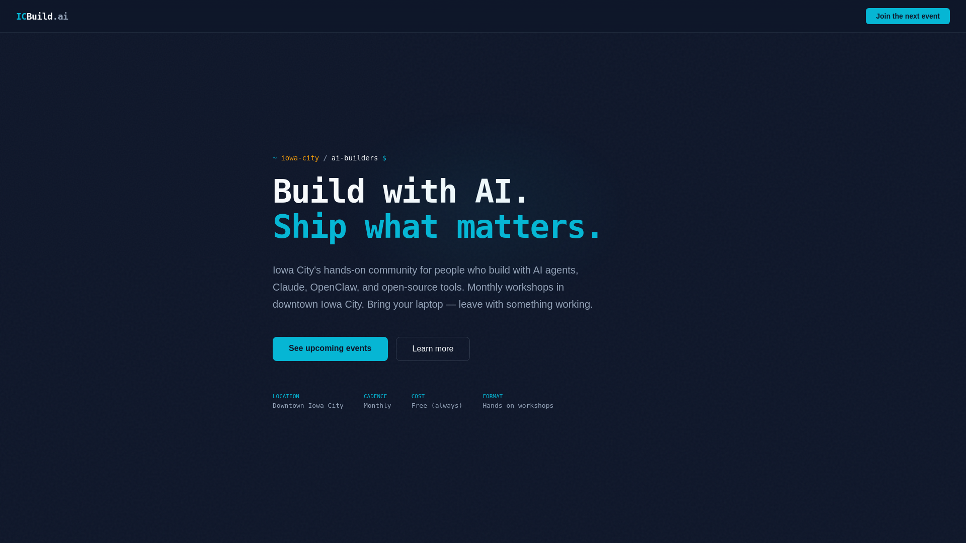 website screenshot of https://icbuildai.pages.dev/