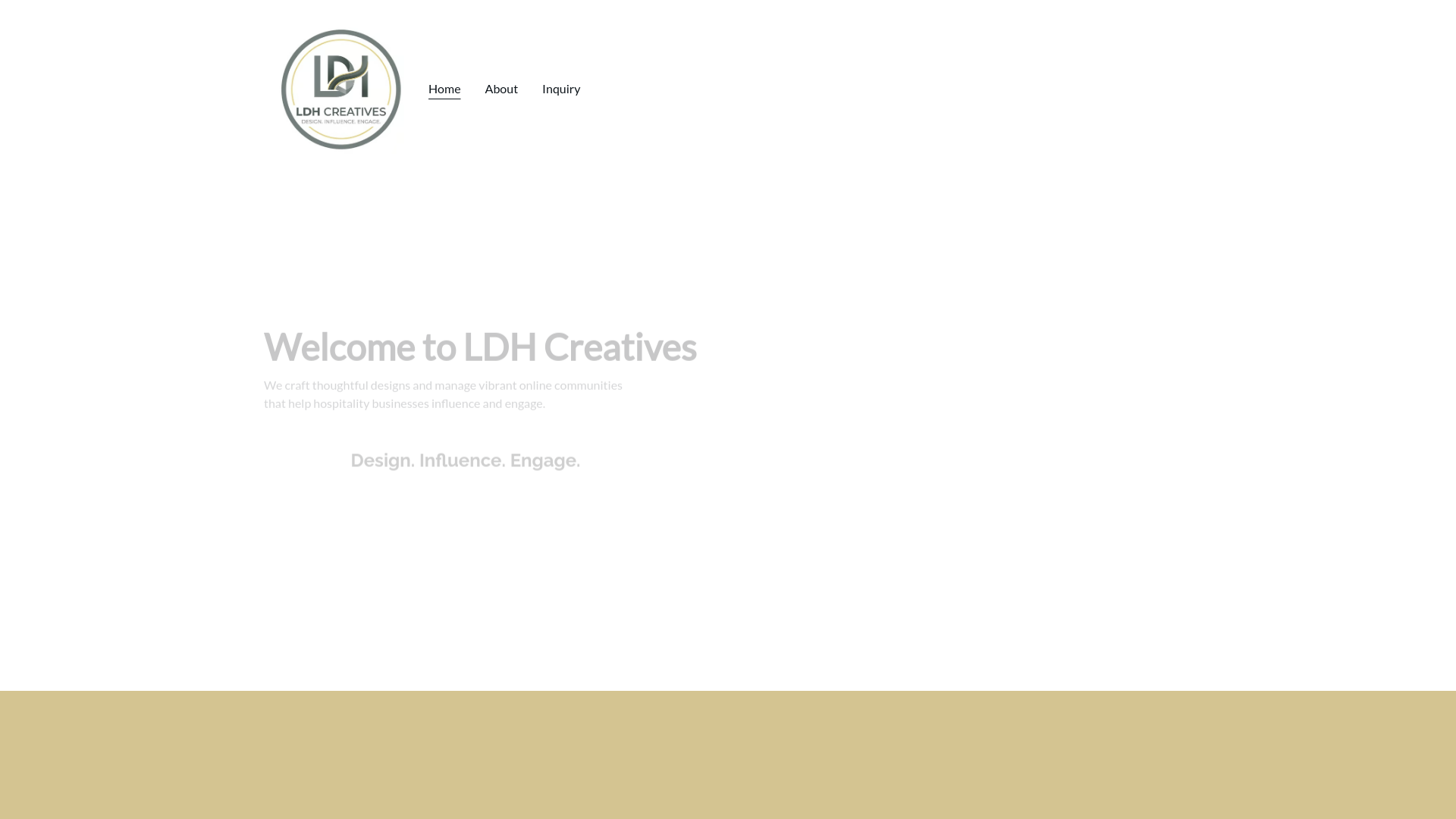 website screenshot of https://ldhcreatives.com