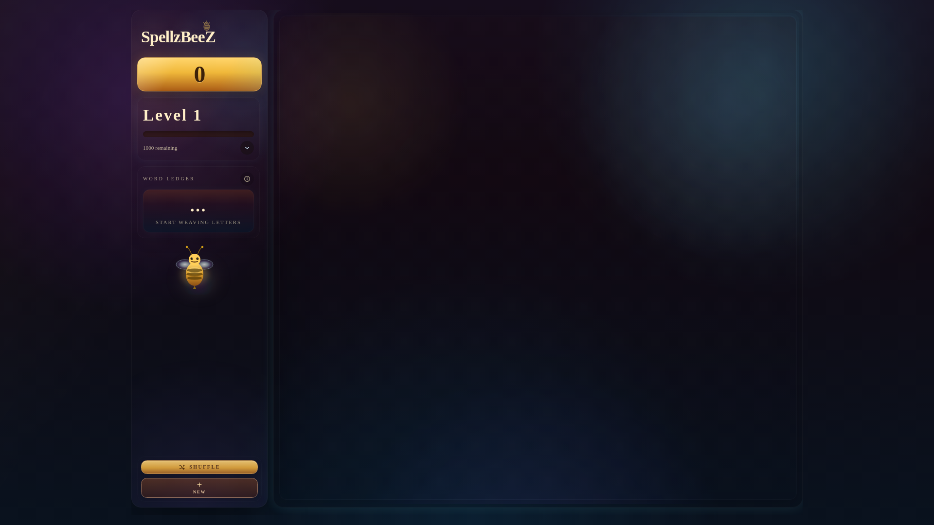 website screenshot of https://spellzbeez.com/