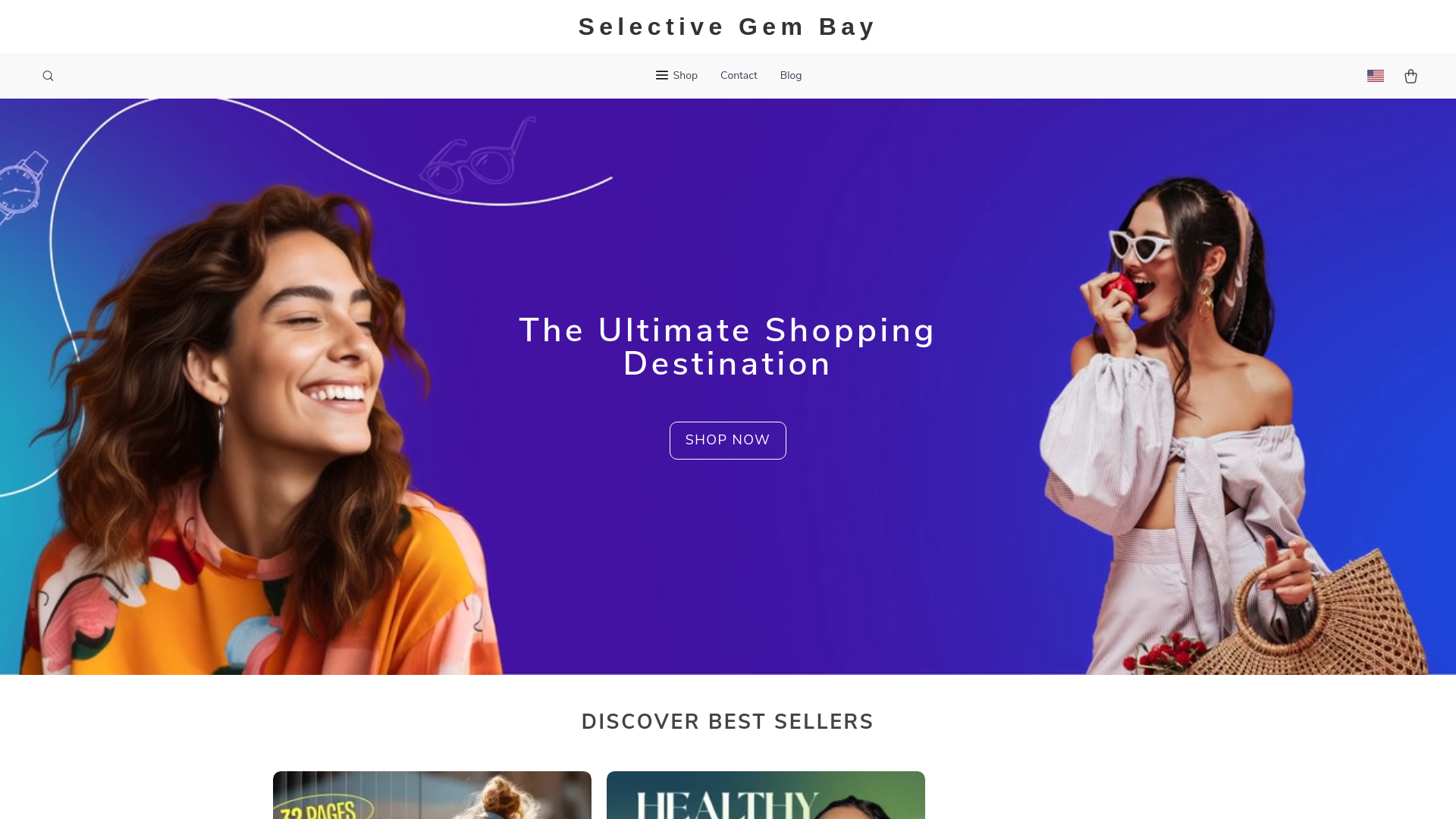 website screenshot of https://selectivegembay.shop/