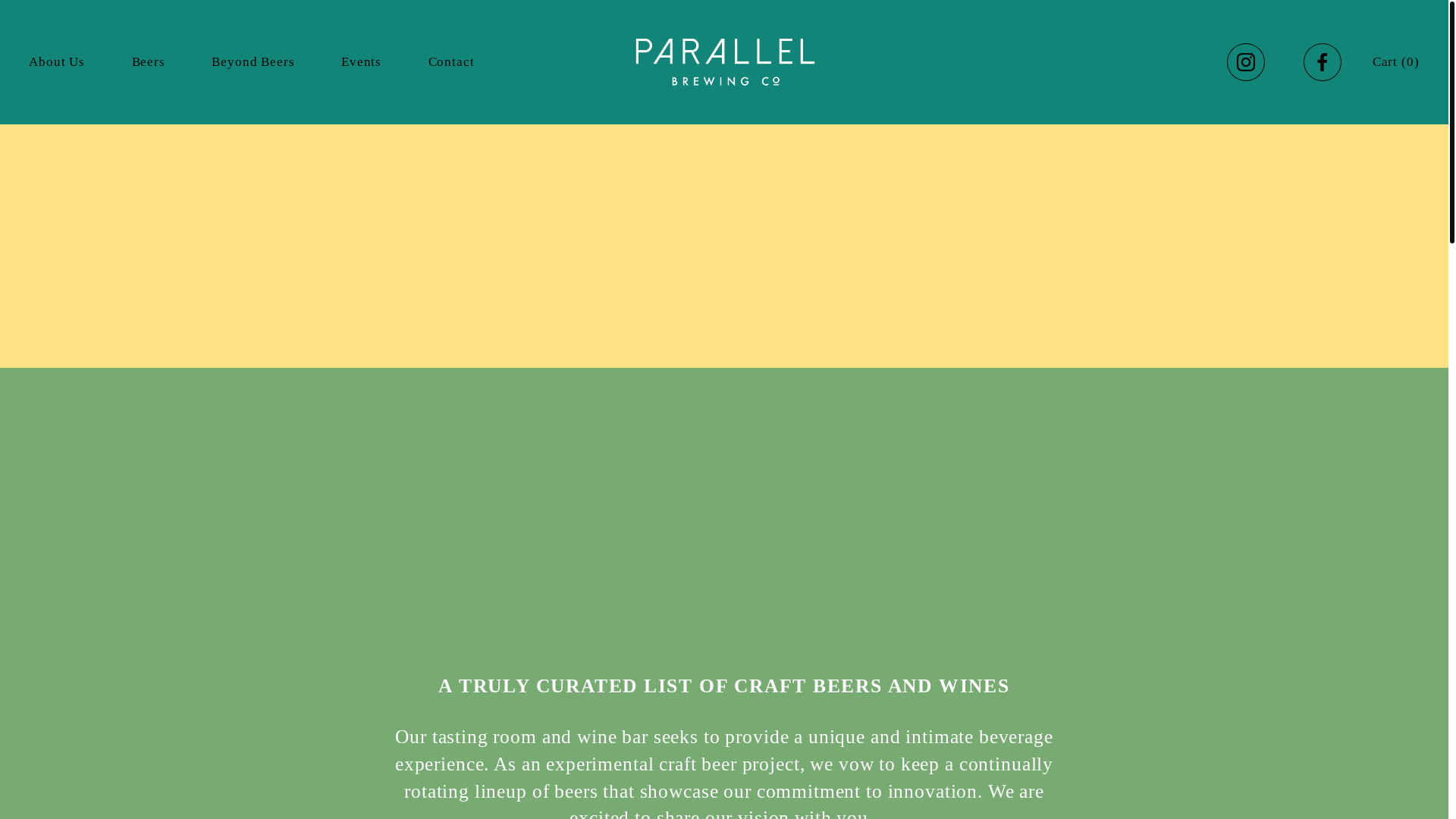 website screenshot of https://parallel.beer/