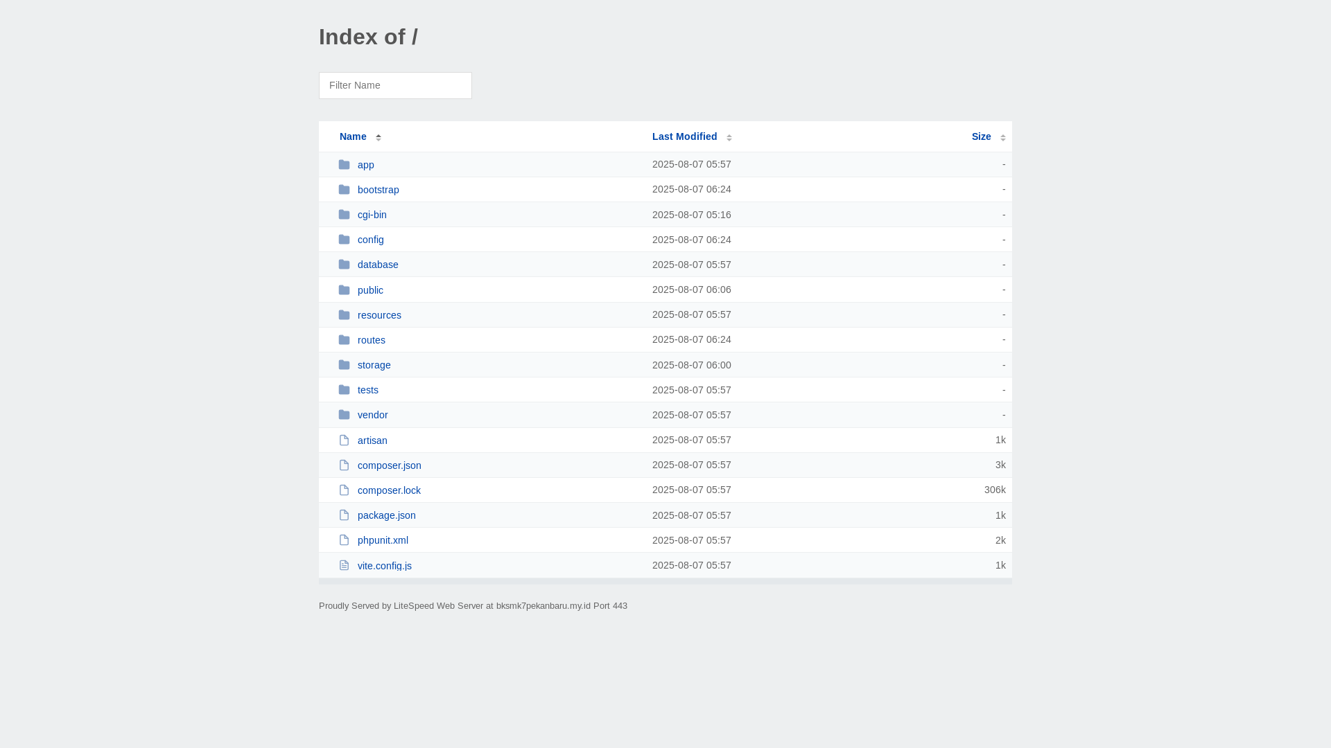 website screenshot of https://bksmk7pekanbaru.my.id/