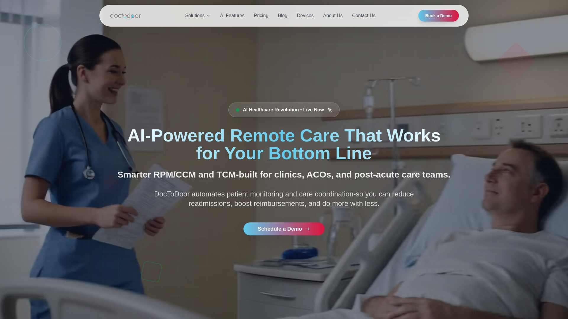 website screenshot of https://doctodoor.com/