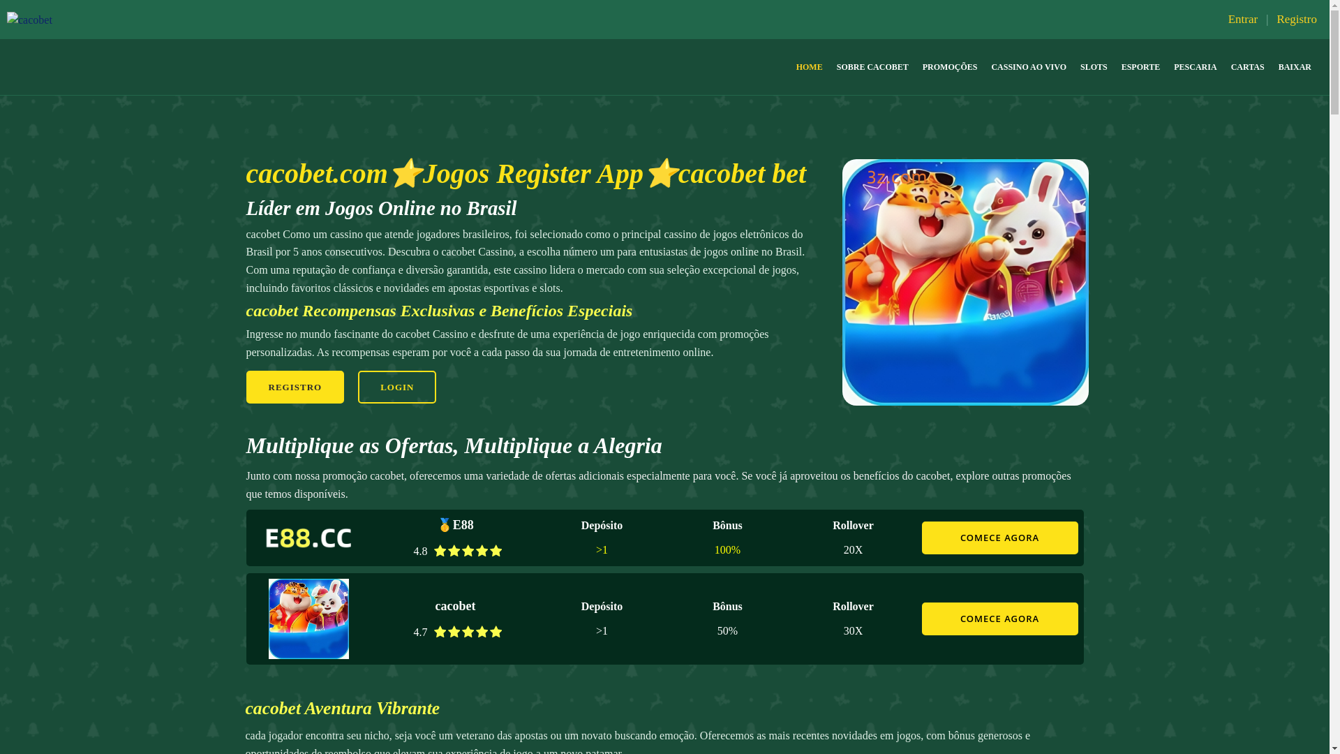 website screenshot of https://cacobet8.com/