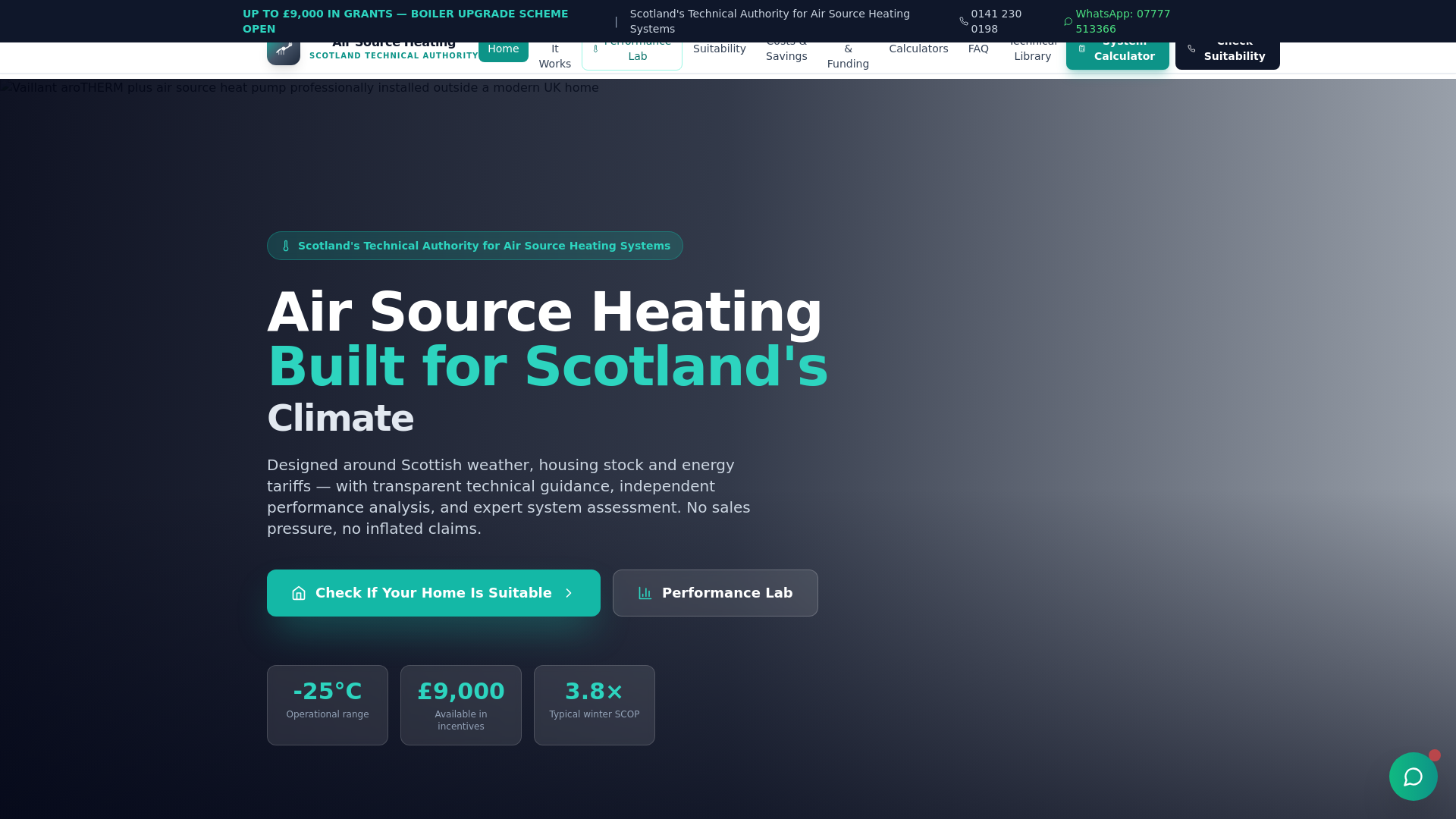 website screenshot of https://airsourceheatingscotland.co.uk/