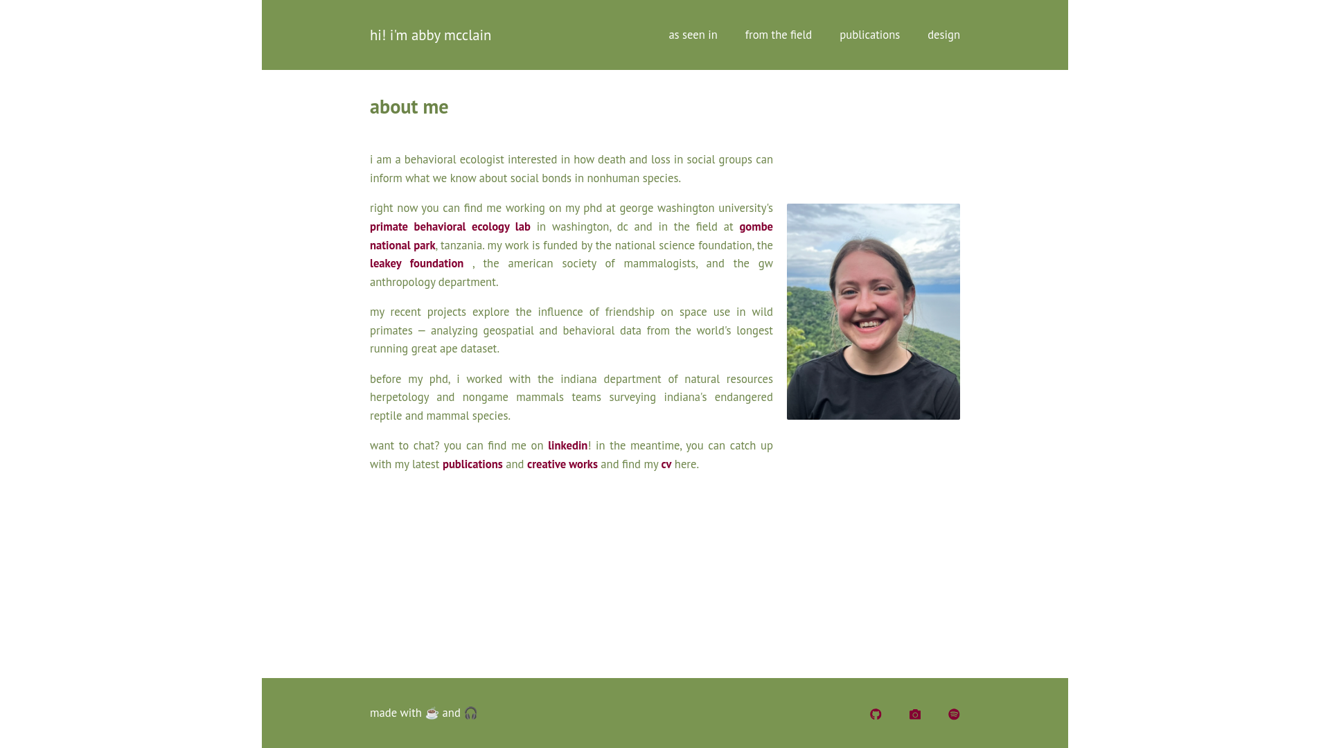 website screenshot of https://armcclain.com/