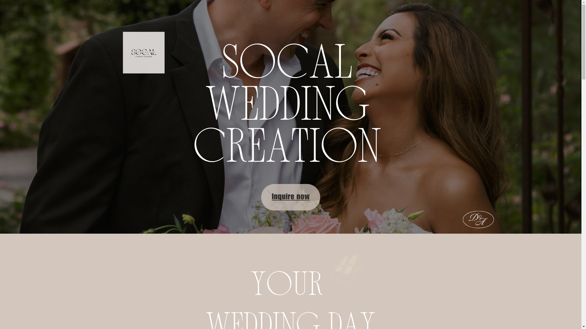 website screenshot of https://socalweddingcreation.com/