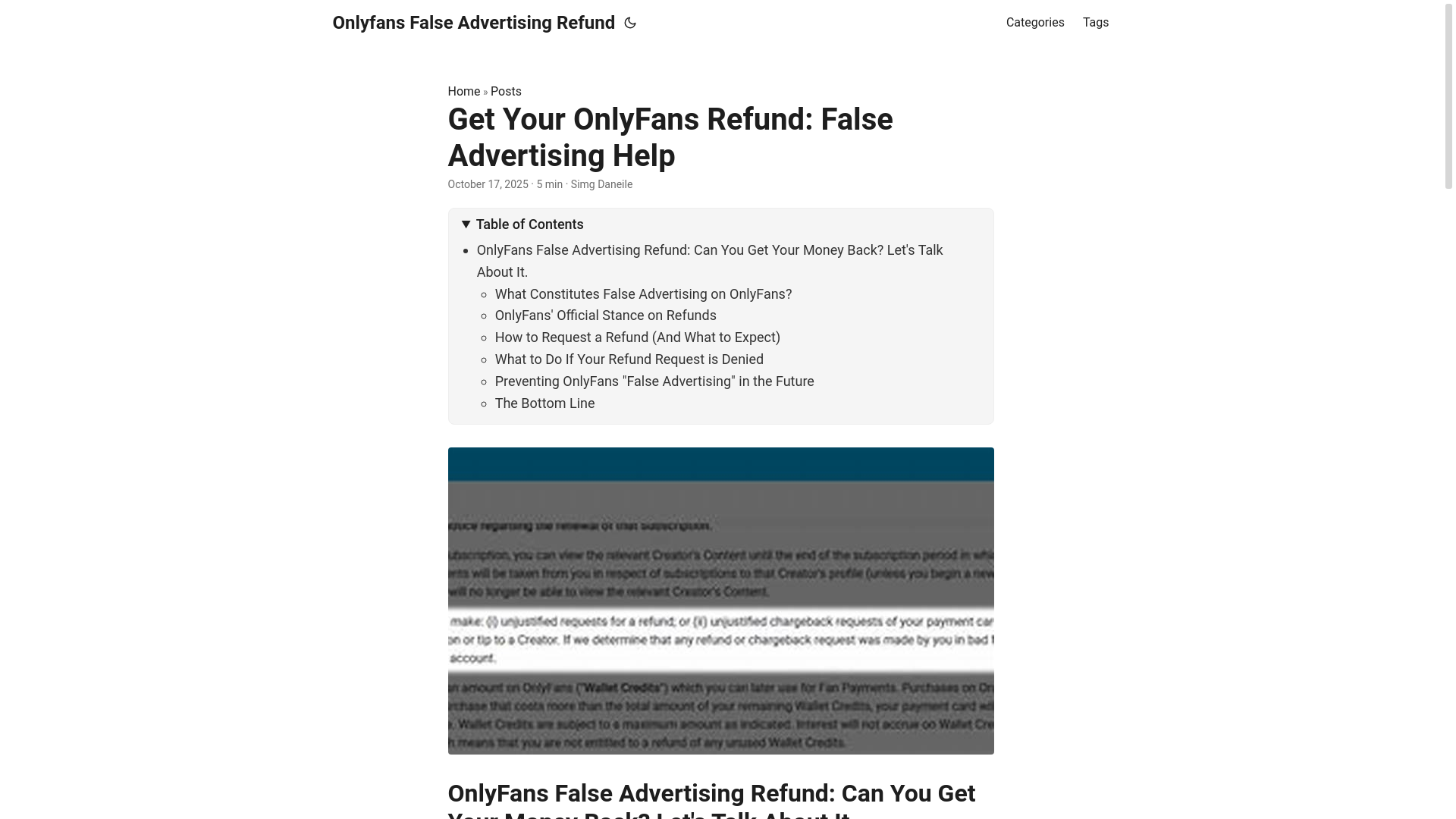 website screenshot of https://onlyfans-false-advertising-refund.pages.dev/