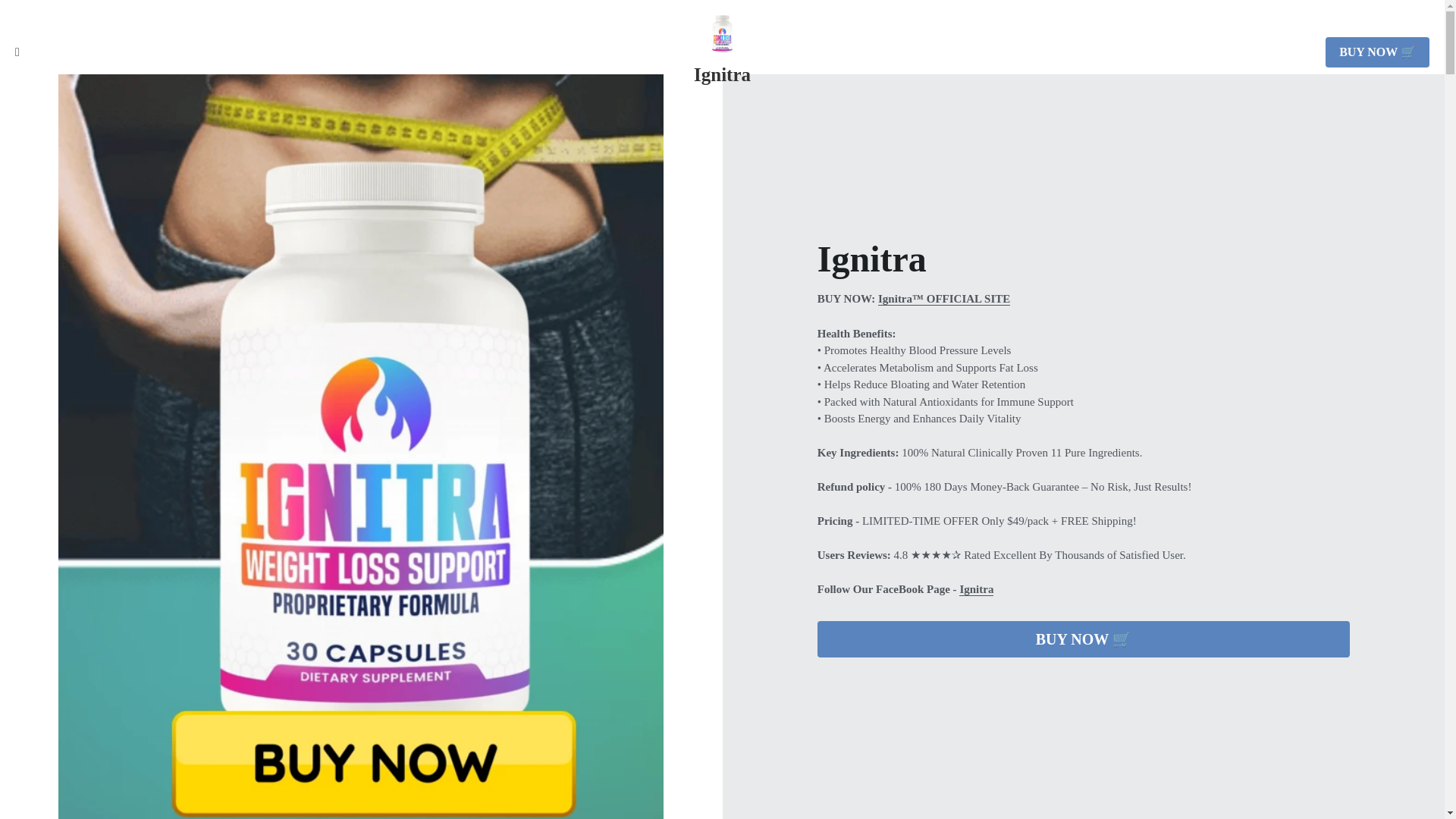 website screenshot of https://ignitra-weight-loss.mystrikingly.com/