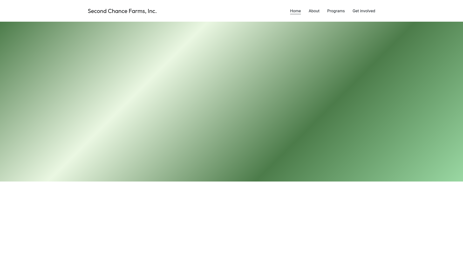 website screenshot of https://secondchancefarmsinc.site/