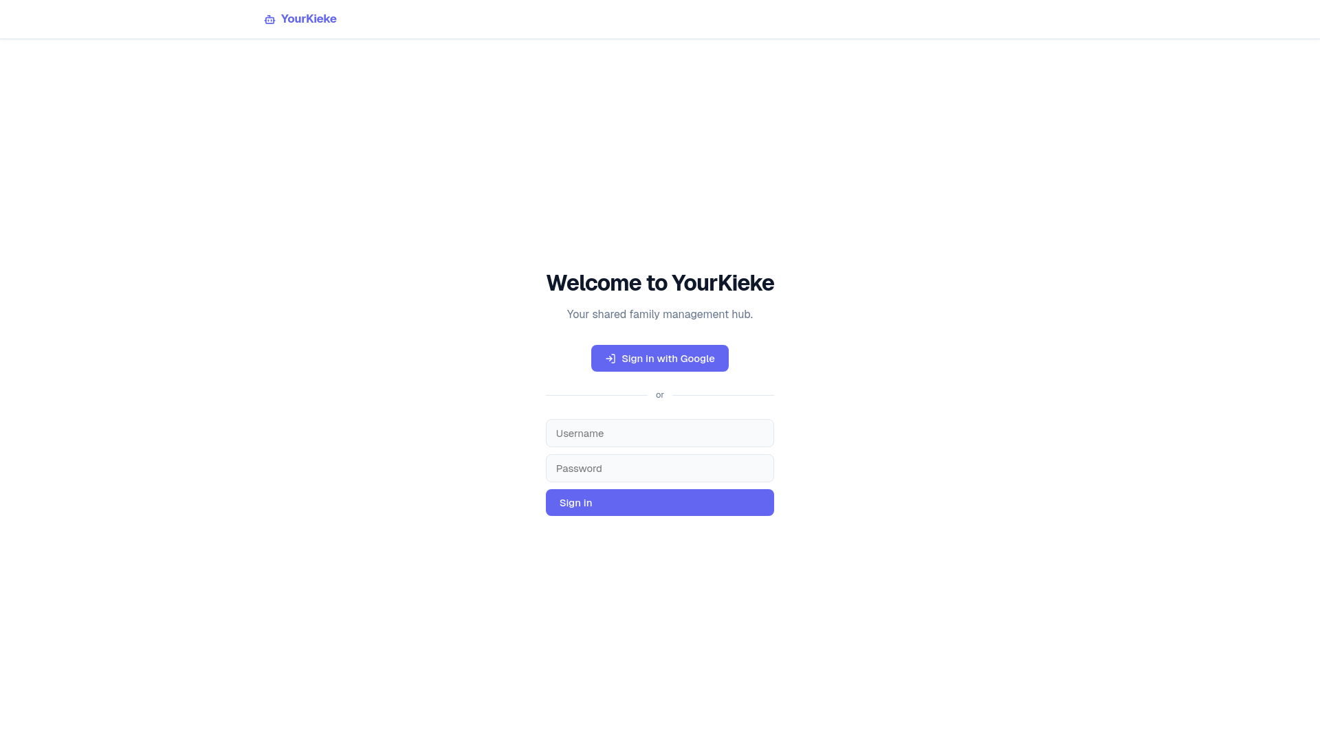website screenshot of https://kieke.app/