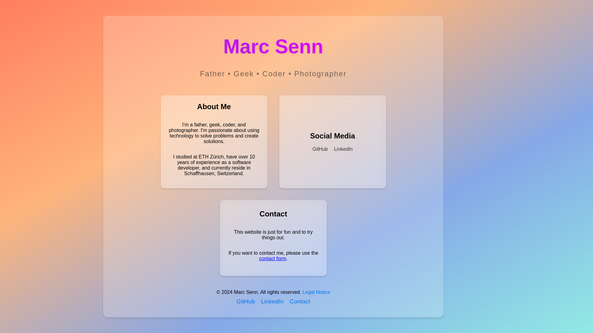 website screenshot of https://marcsenn.pages.dev/
