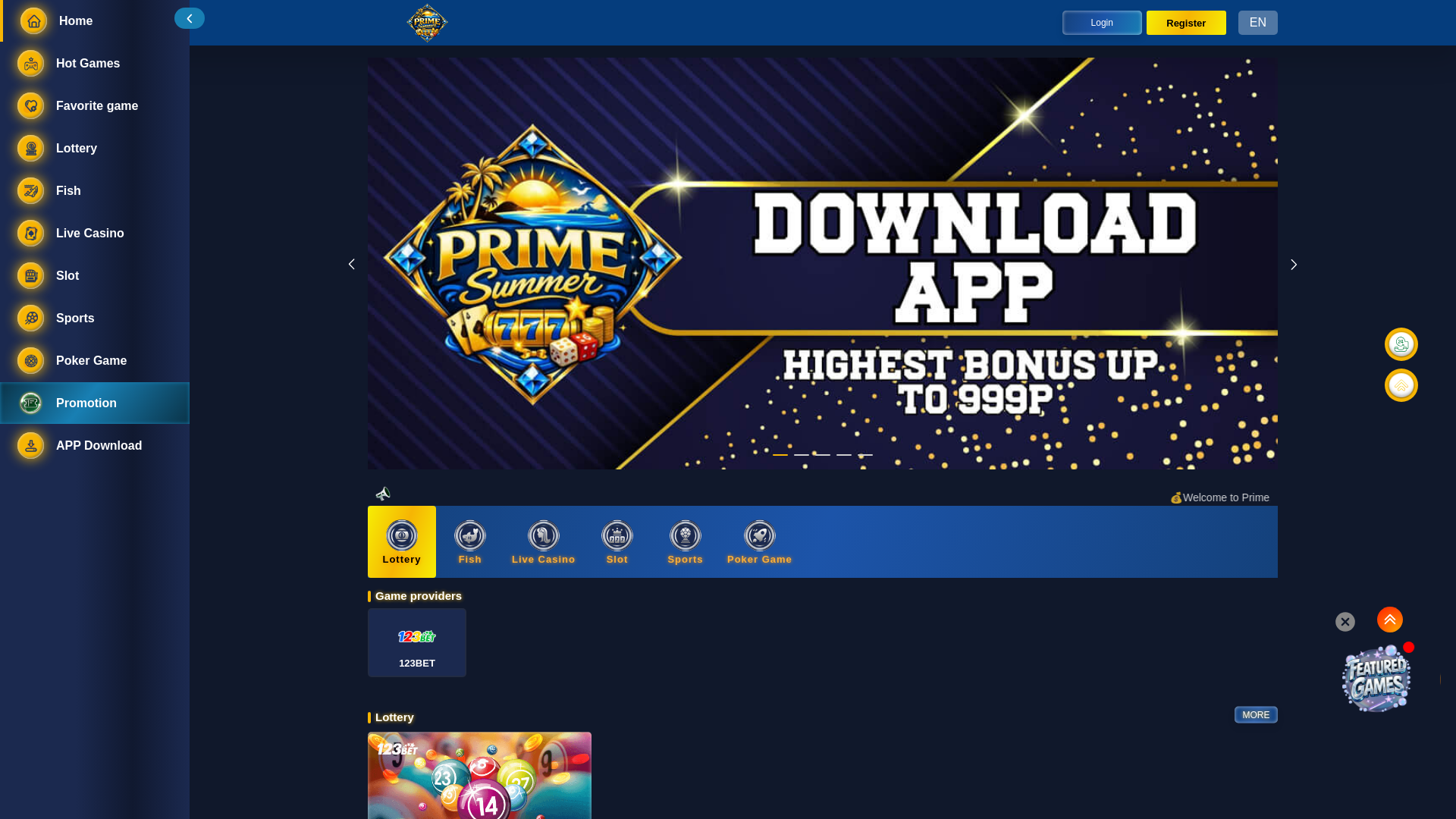 website screenshot of https://primesummer.xyz/