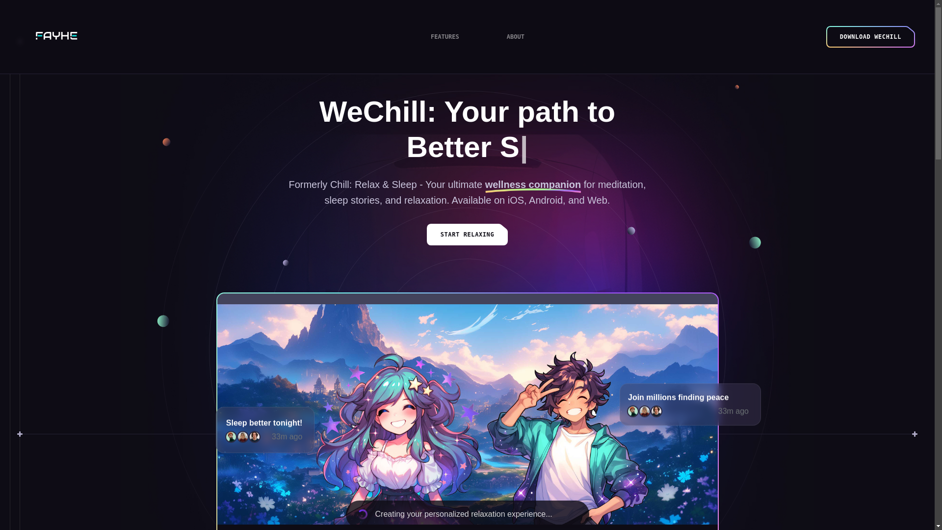 website screenshot of https://fayhe-com.pages.dev/