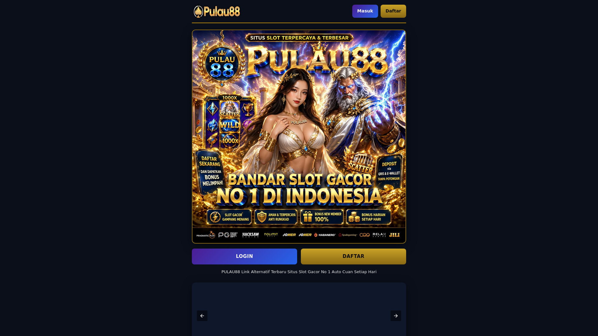 website screenshot of https://pulau88resmi-urbanistika.pages.dev/