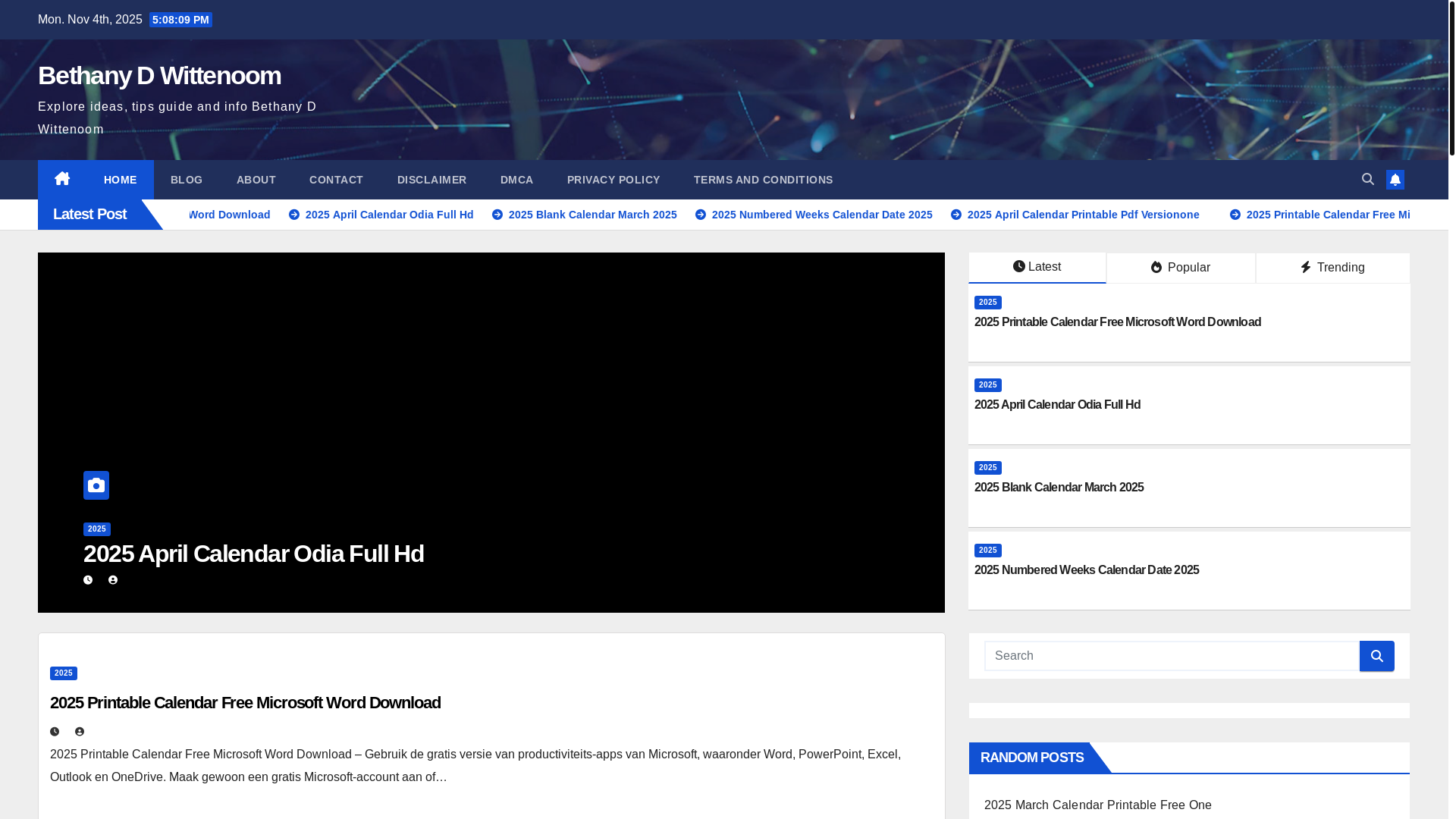 website screenshot of https://bethanydwittenoom.pages.dev/