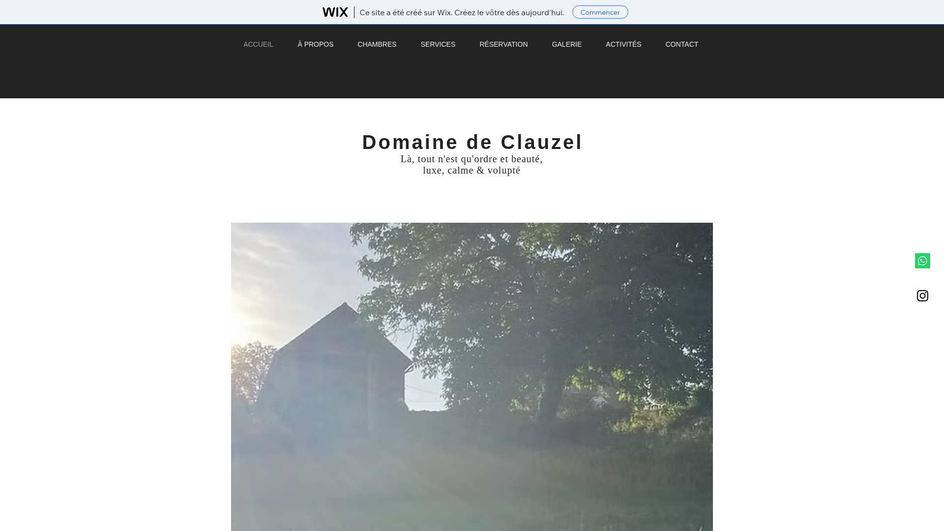 website screenshot of https://domainedeclauzel.fr/