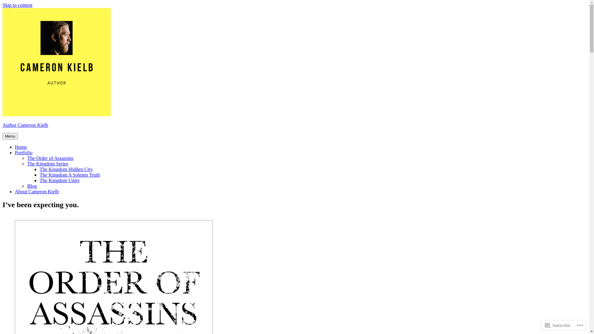 website screenshot of https://authorcameronkielb.com/