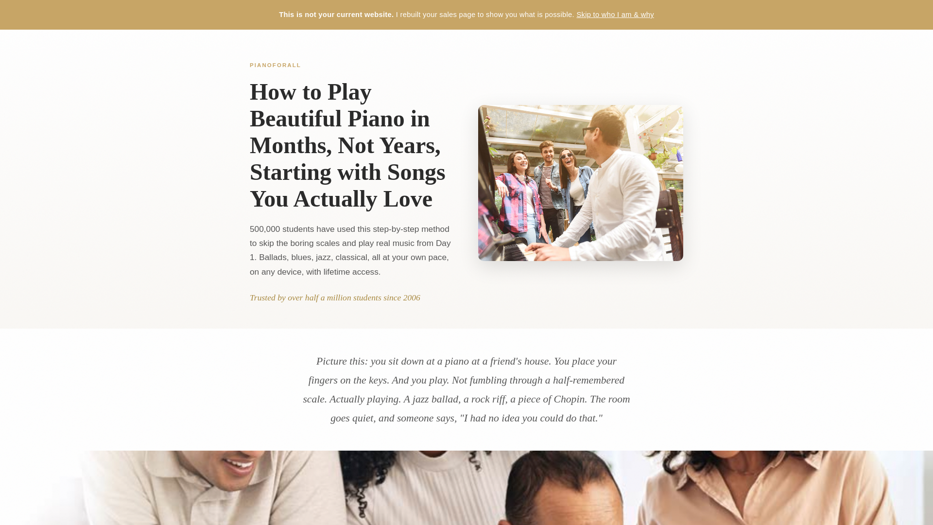 website screenshot of https://pianoforall.pages.dev/
