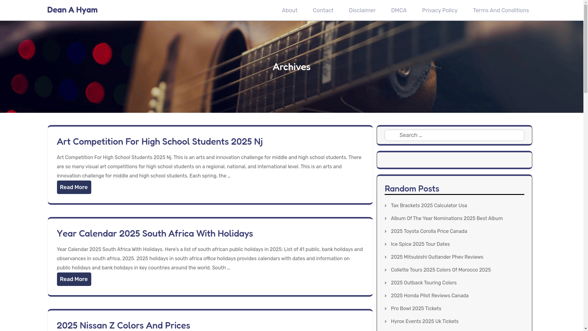 website screenshot of https://deanahyam.pages.dev/