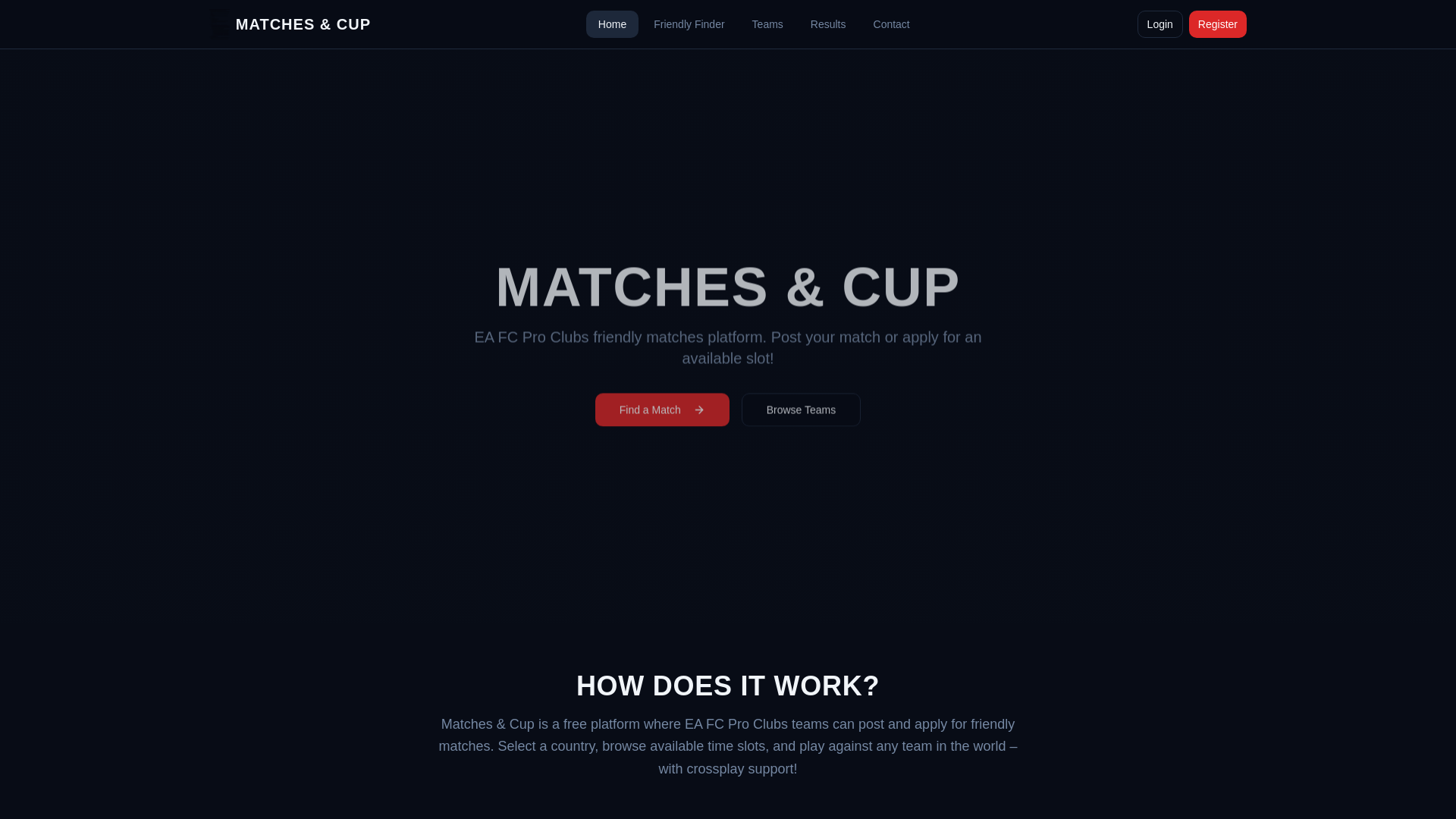 website screenshot of https://matchesandcup.com/