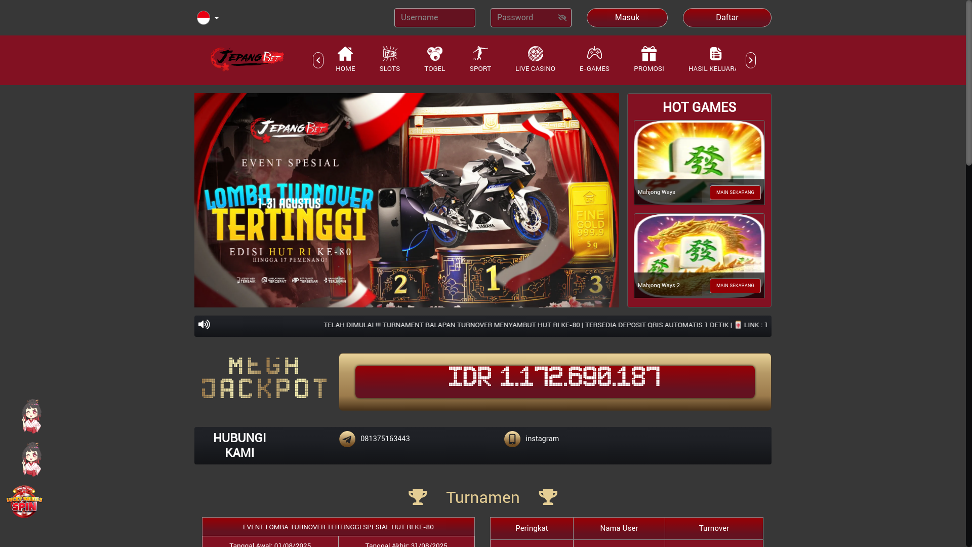 website screenshot of https://jepangbwetdisini.site/
