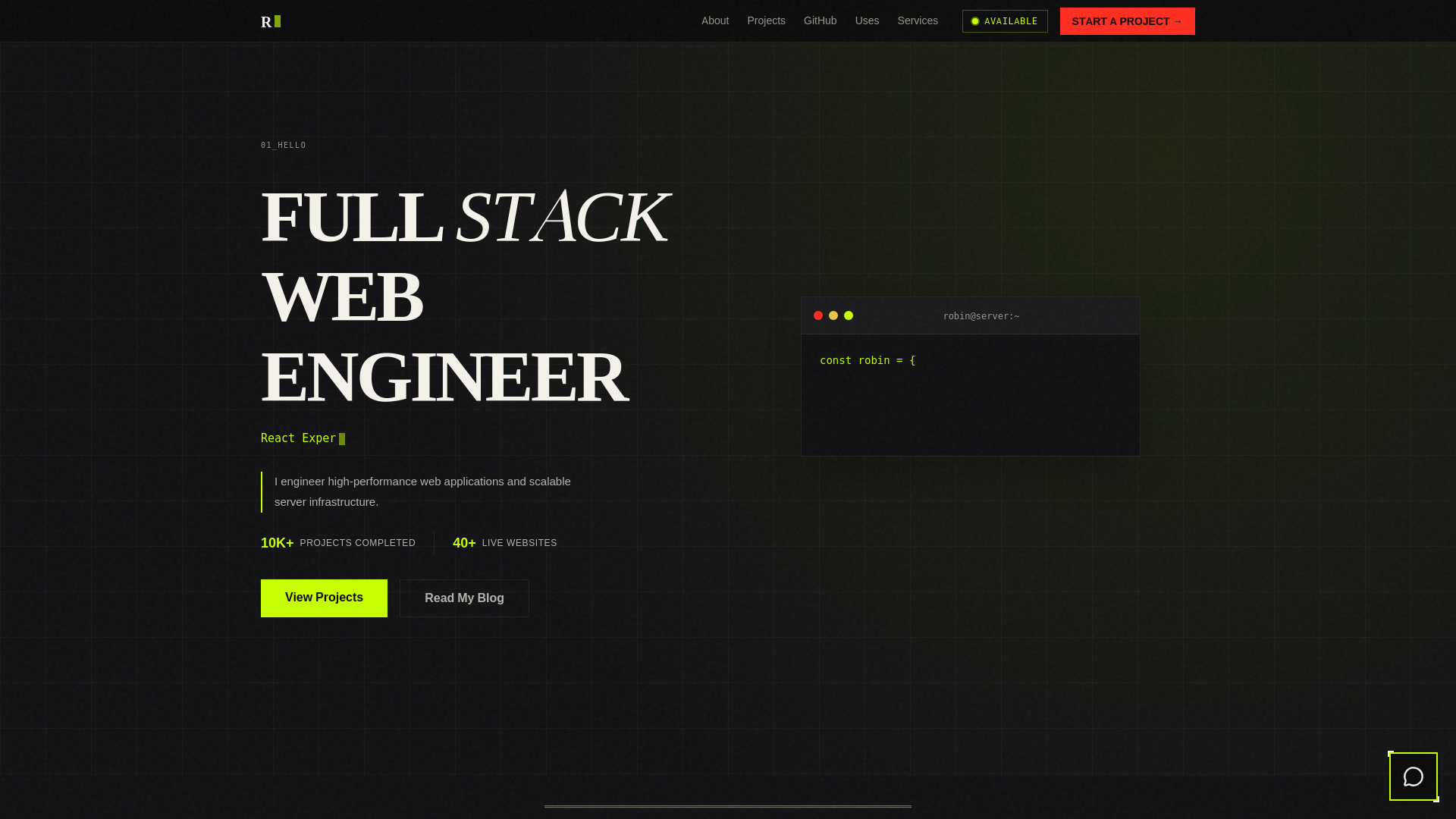 website screenshot of https://fullstackdevrobin.pro.bd/