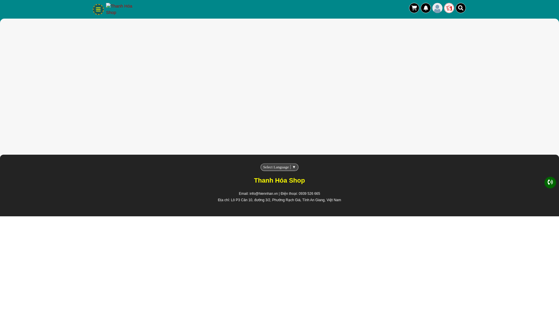 website screenshot of https://thanhhoashop.vn/