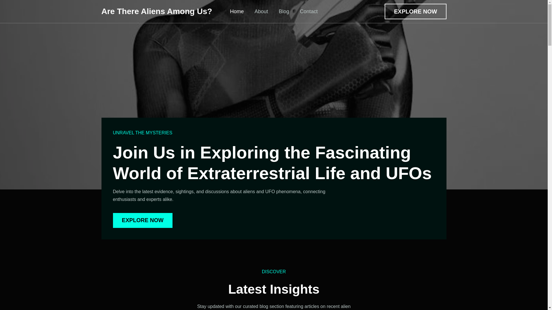 website screenshot of https://aretherealiensamongus.com/