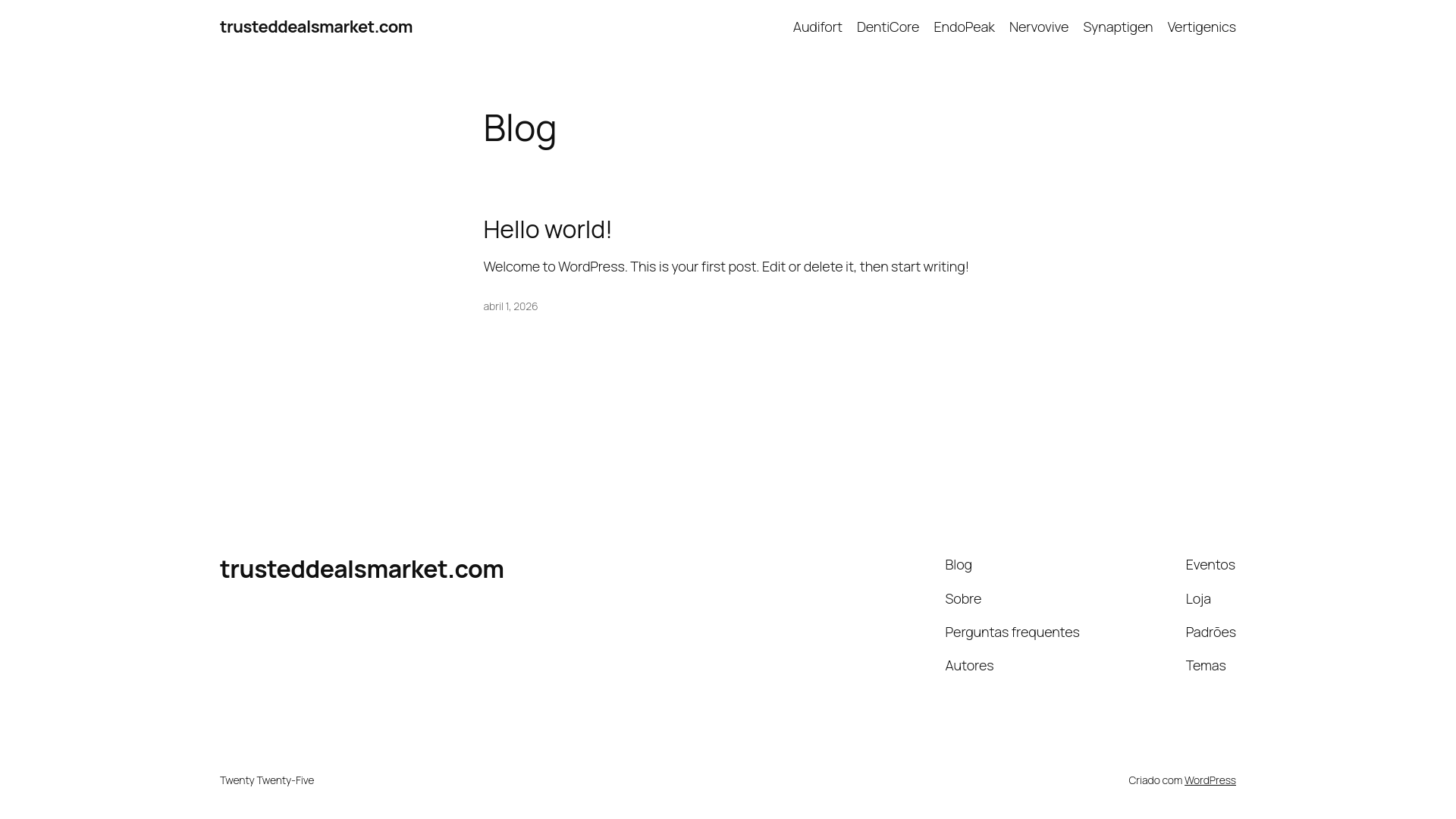 website screenshot of https://trusteddealsmarket.com