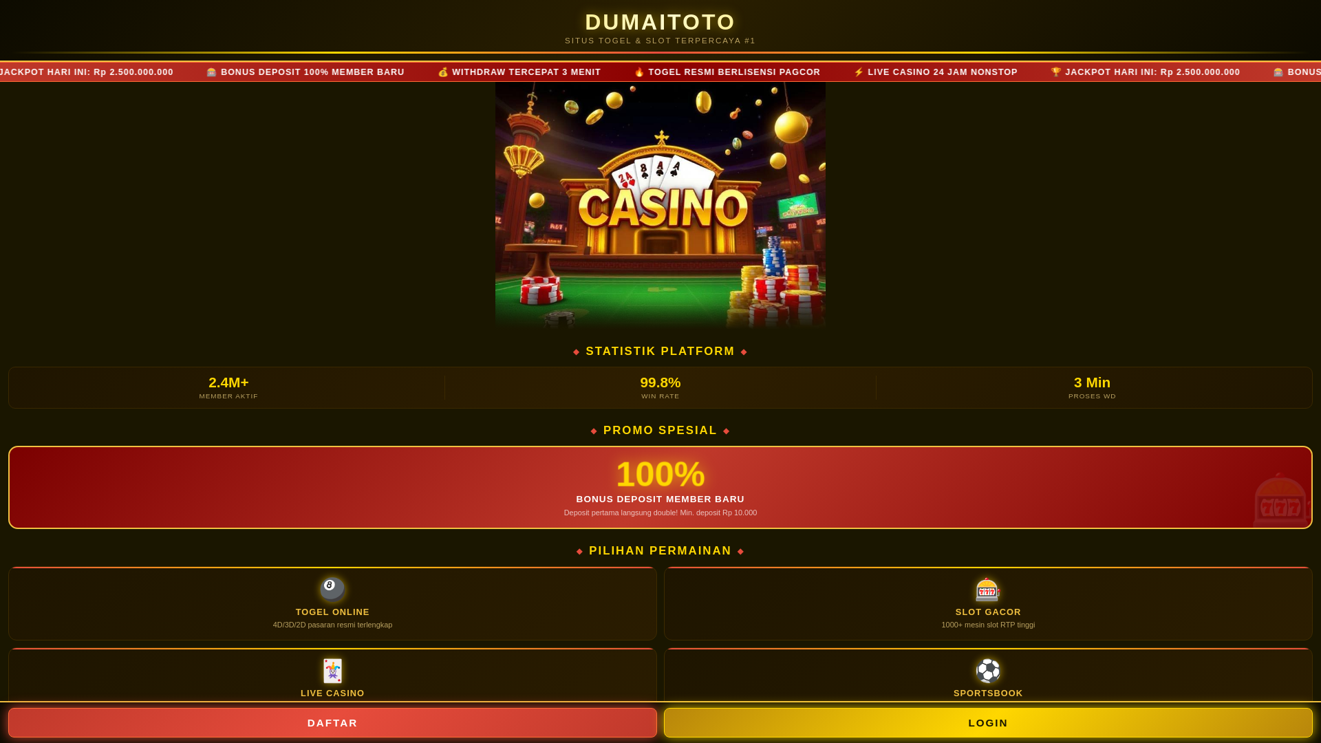 website screenshot of https://dumaitoto-login.pages.dev/