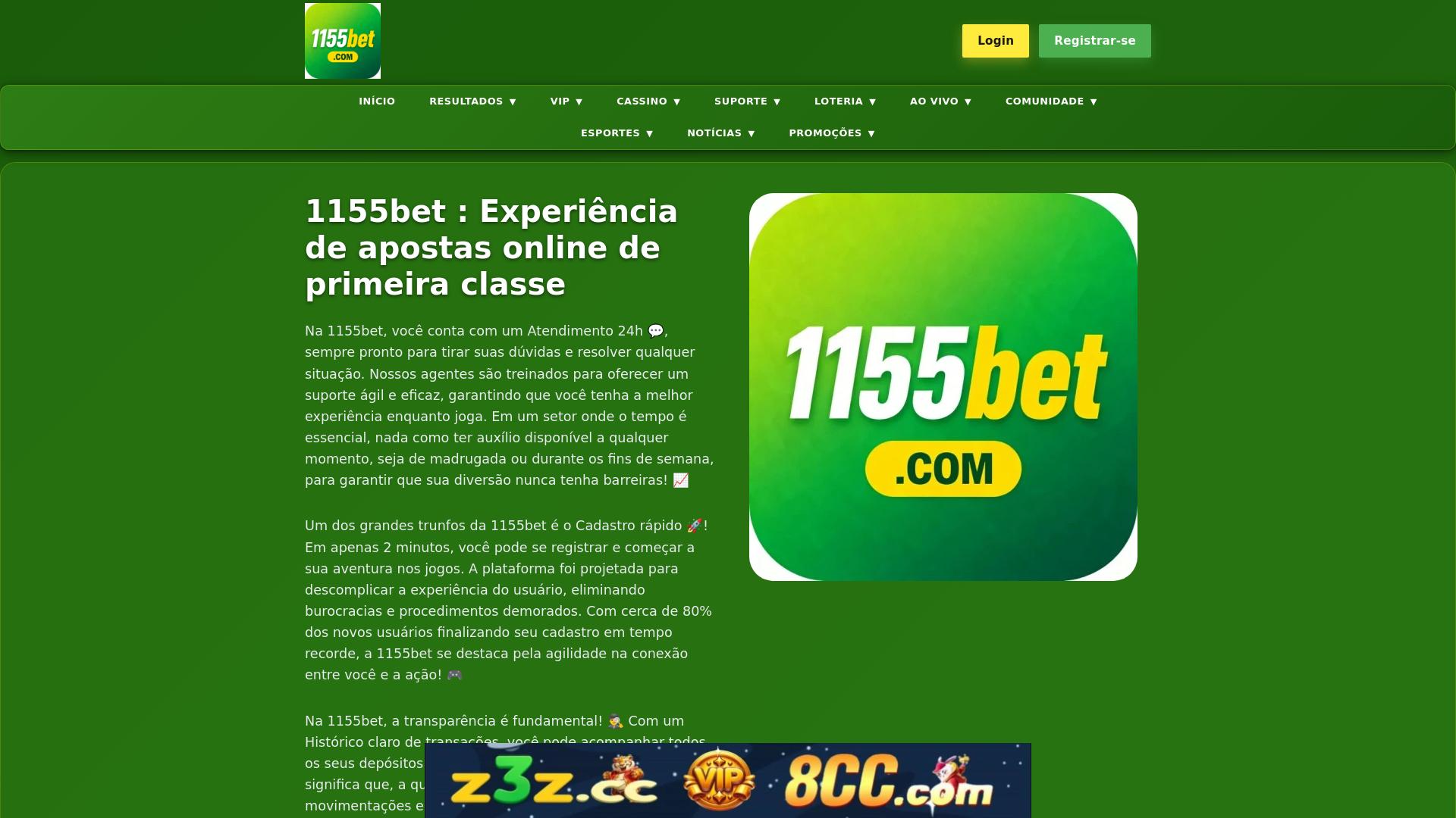 website screenshot of https://1155betsi.com/