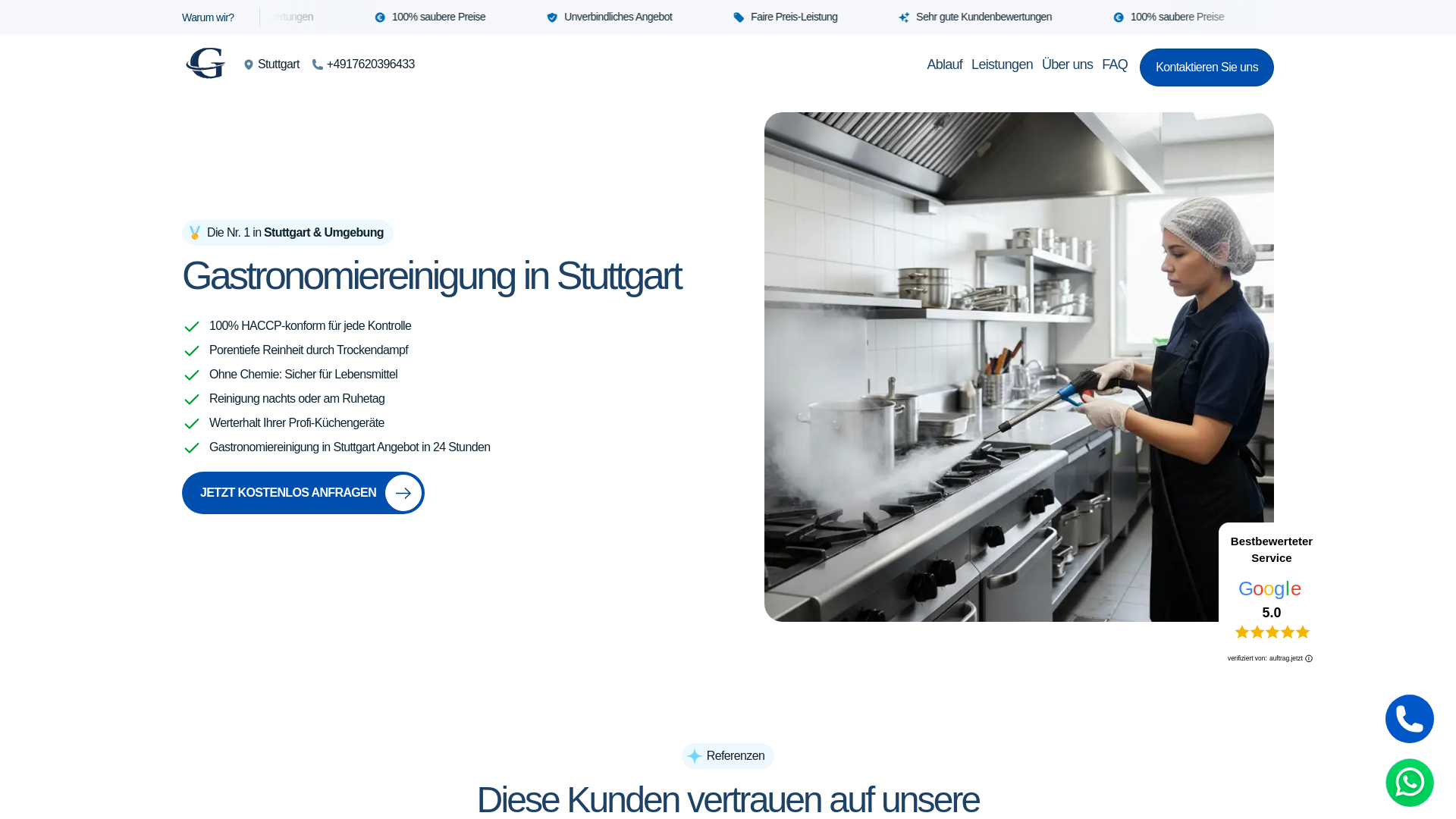 website screenshot of https://gastronomiereinigung-stuttgart.de/