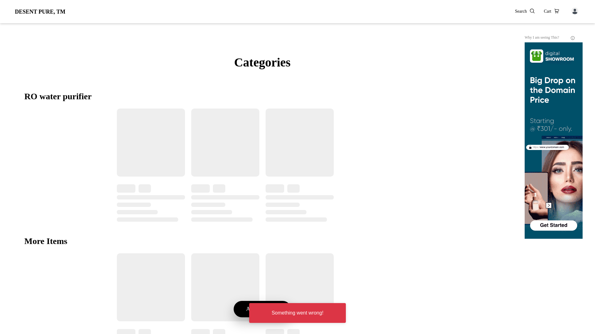 website screenshot of https://desentpuretm.top