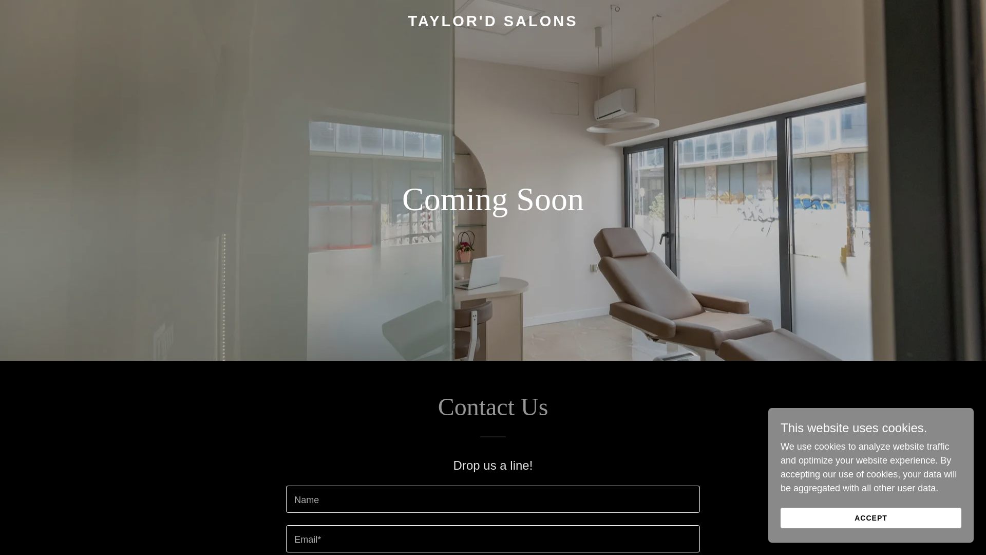 website screenshot of https://taylordsalonsuites.com