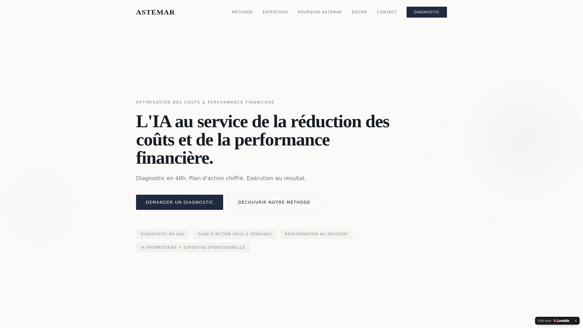 website screenshot of https://astemar.fr