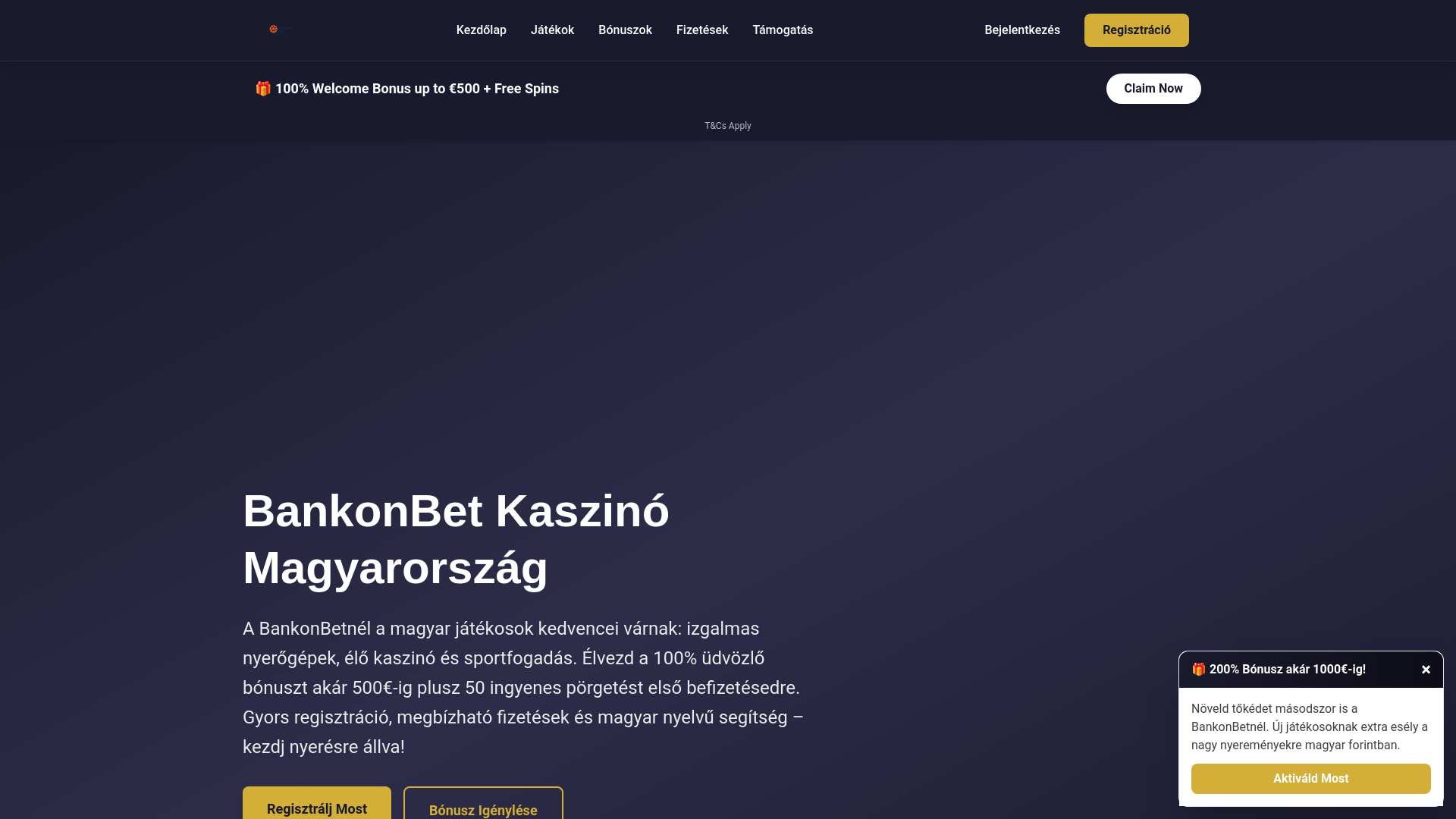 website screenshot of https://bankonbet-hu.net/