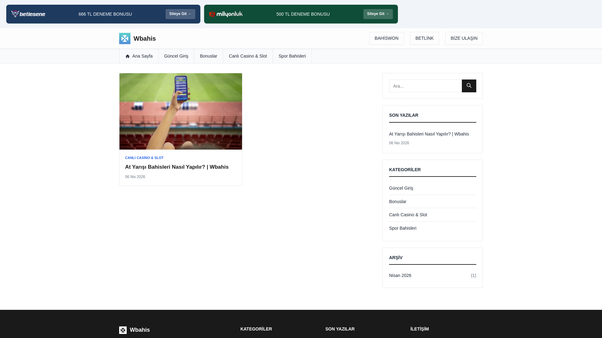 website screenshot of https://wbahisguncelgiris.site/