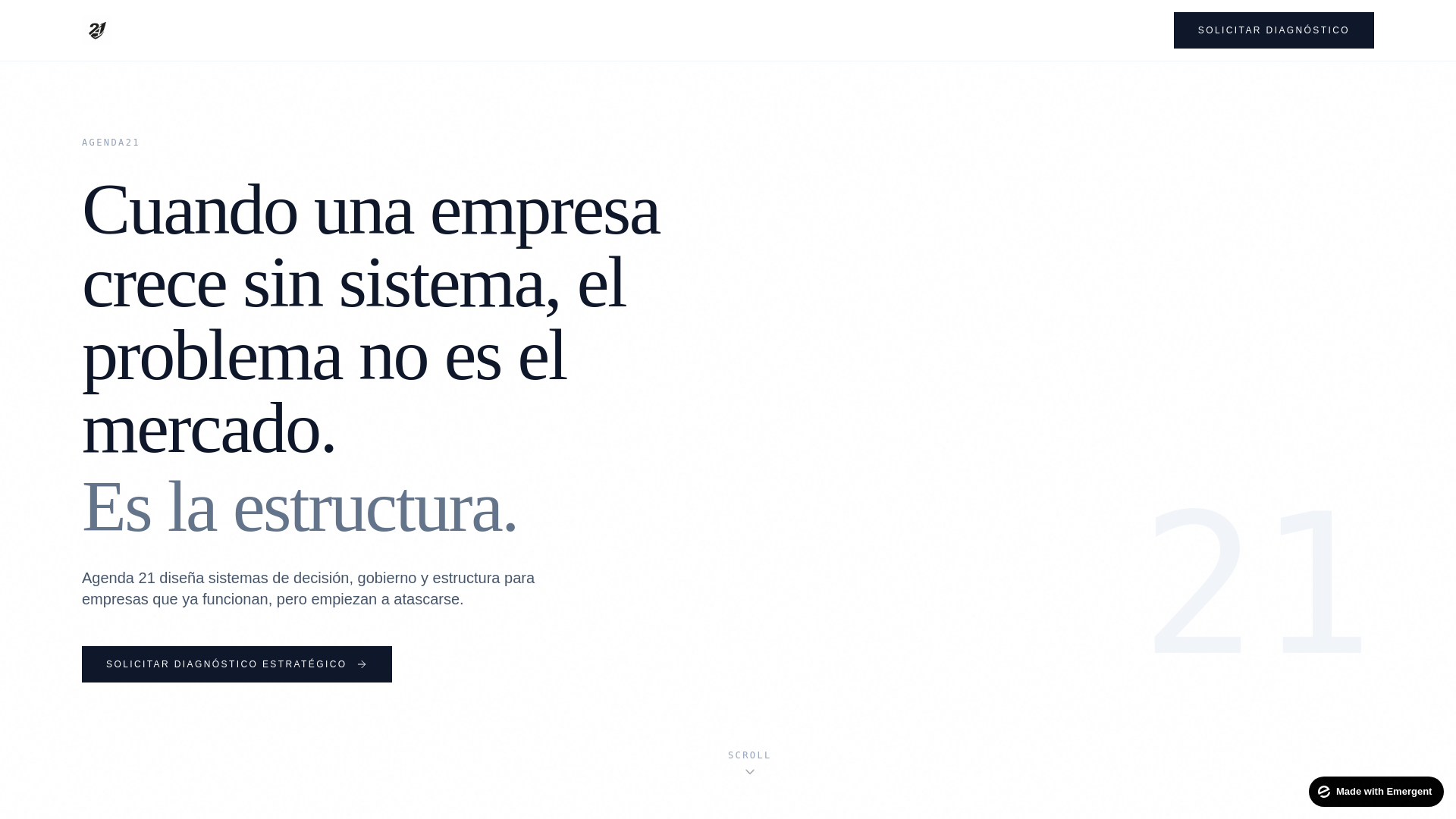 website screenshot of https://agenda21.es/