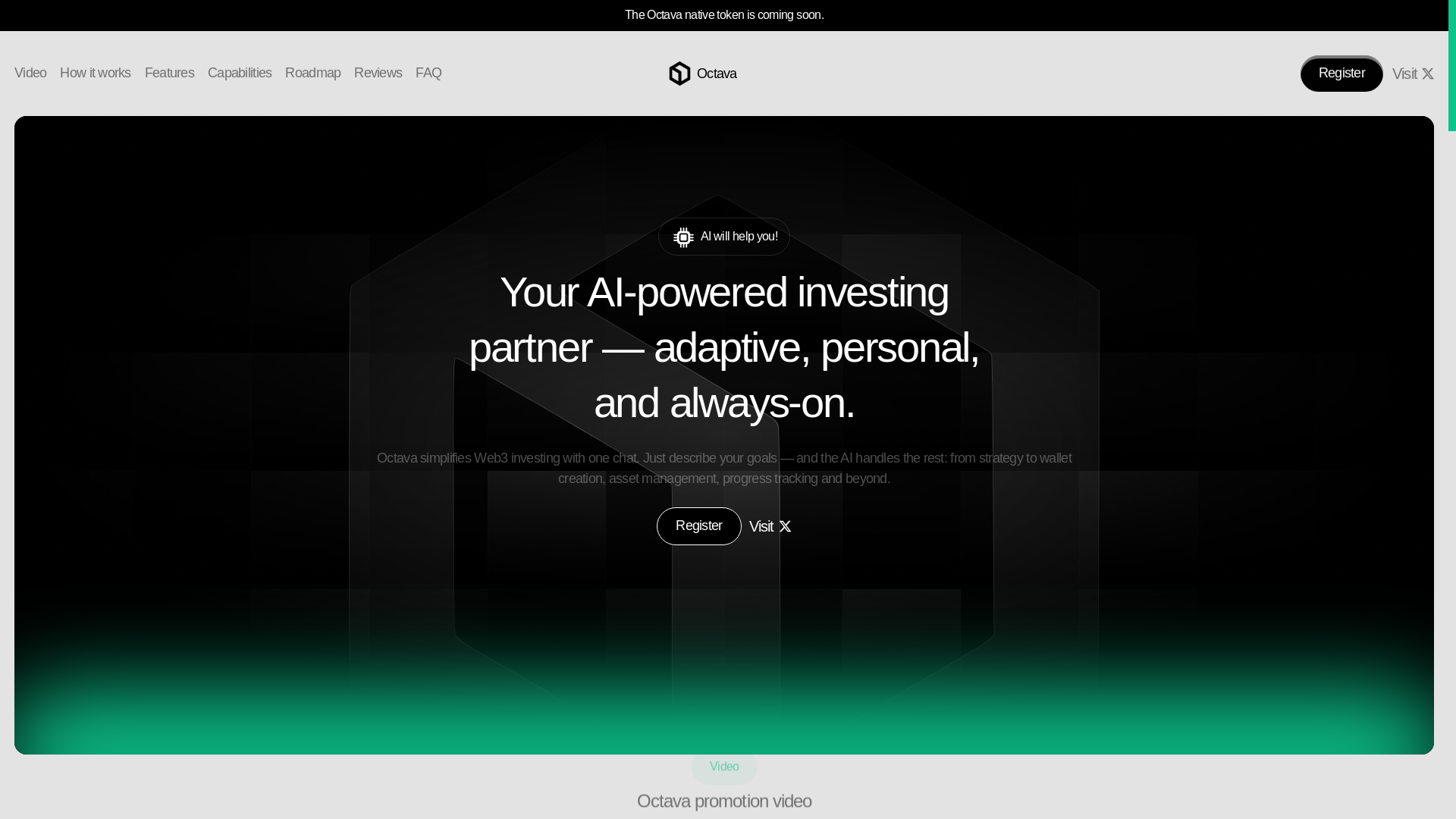 website screenshot of https://octavaagent.com/