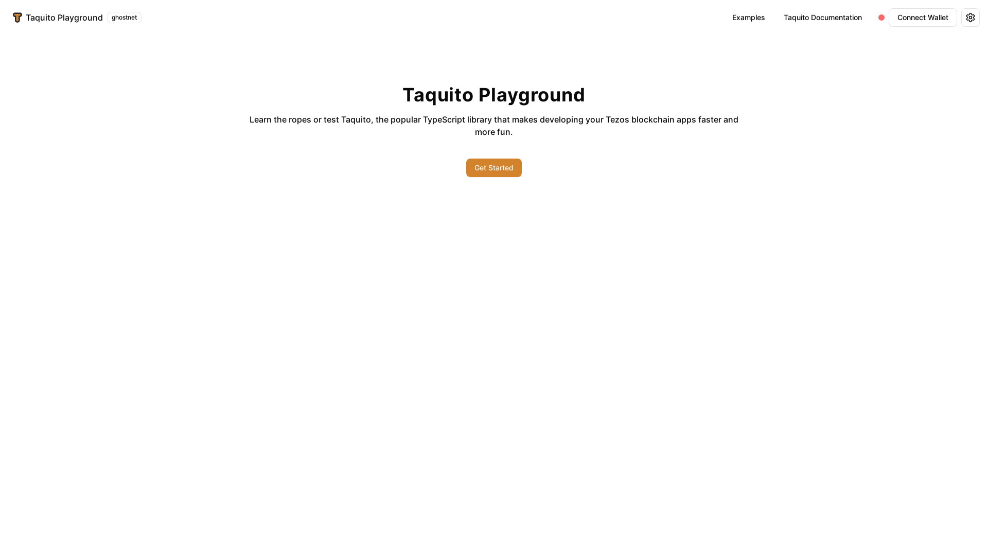 website screenshot of https://taquito-dapp-ghostnet.pages.dev/