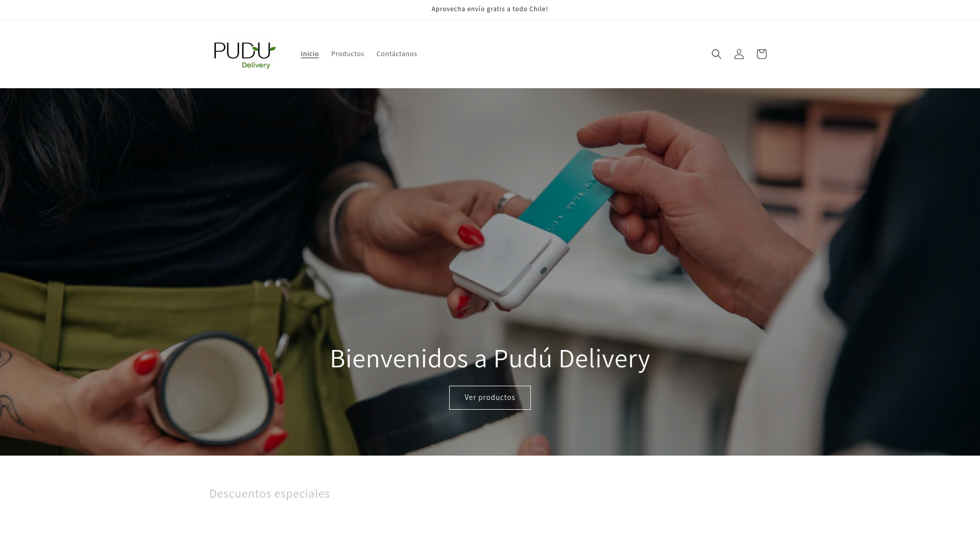 website screenshot of https://pududelivery.com/