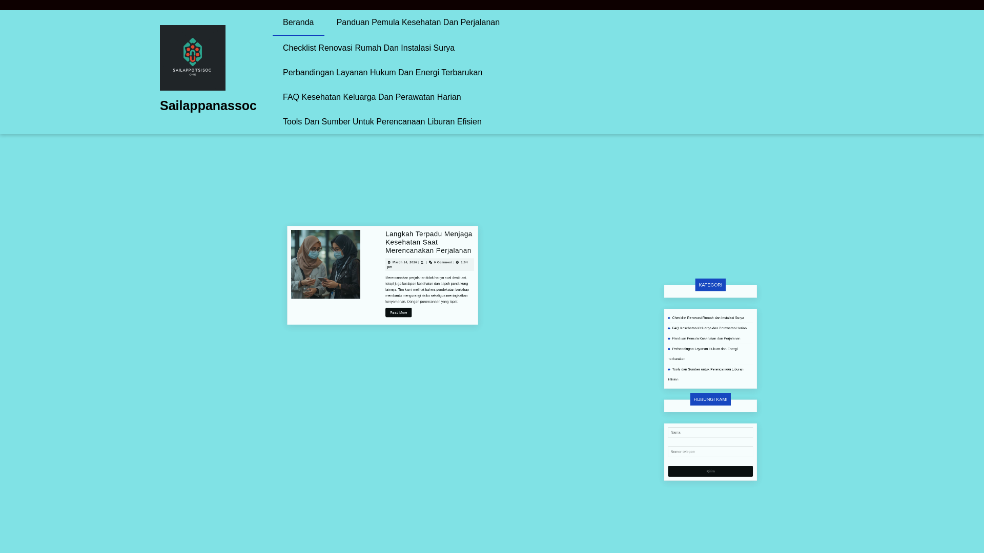 website screenshot of https://sailappanassoc.one/