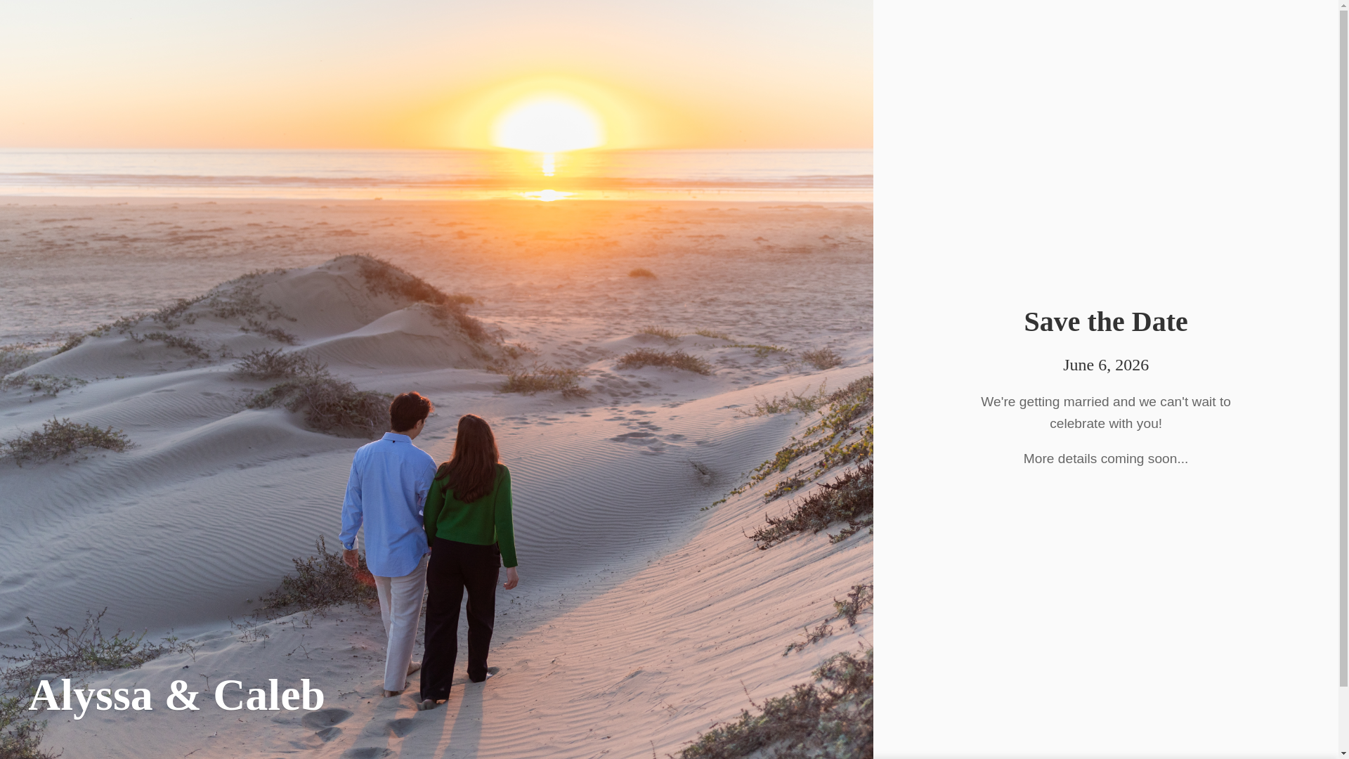 website screenshot of https://alyssaandcaleb-site.pages.dev/