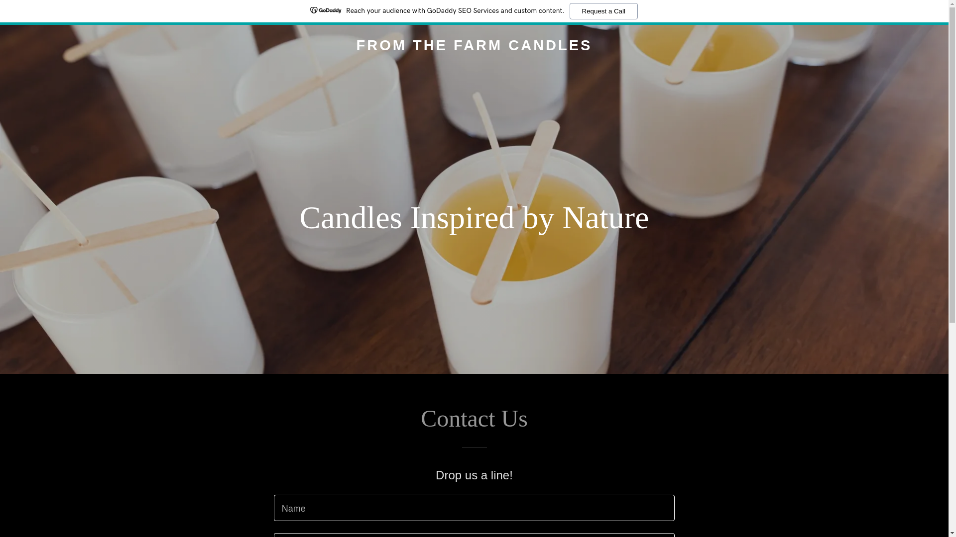website screenshot of https://fromthefarmcandles.com/