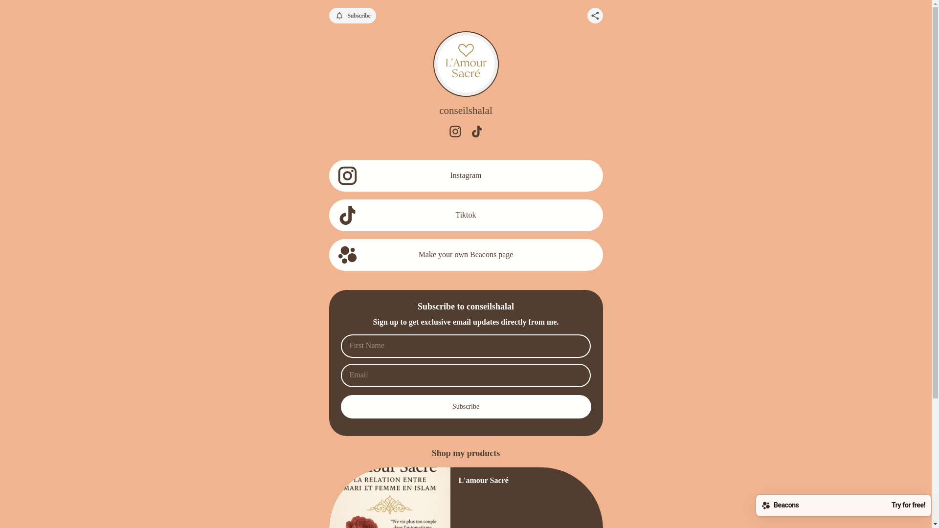 website screenshot of https://conseilshalal.com/